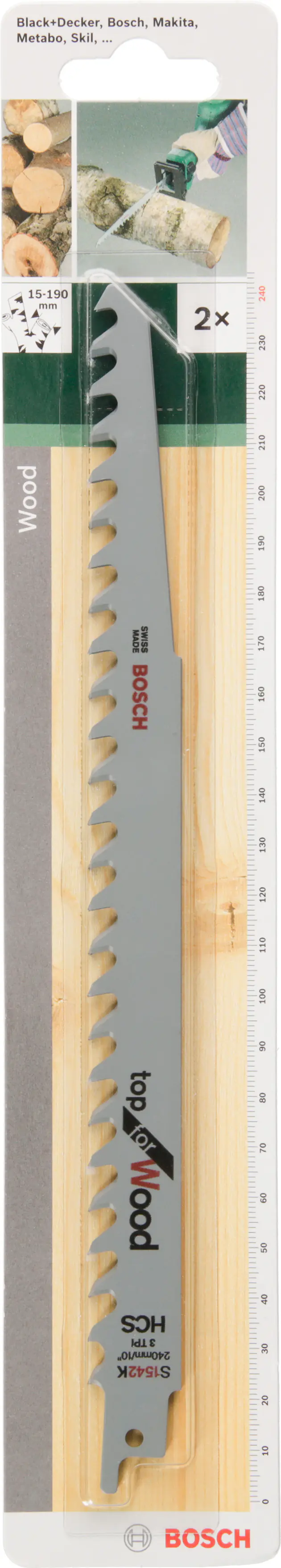 Bosch HCS Säbelsägeblatt S 1542 KTop for Wood 2 Stück Bosch HCS Säbelsägeblatt S 1542 KTop for Wood 2 Stück