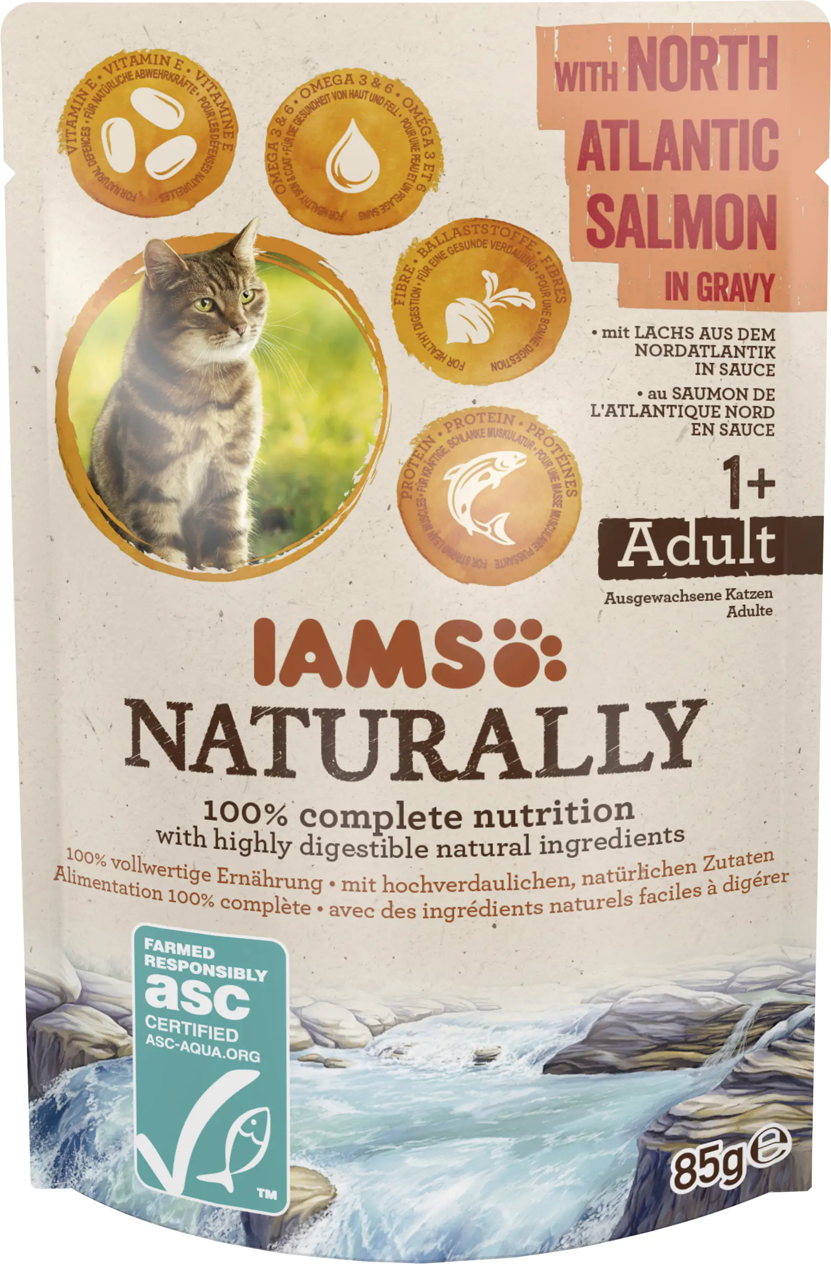 IAMS Naturally Katze Erw. Lachs 85g 85g IAMS Naturally Katze Erw. Lachs 85g 85g