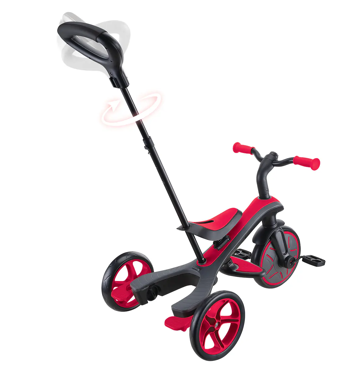 Globber Dreirad für Kinder Explorer Trike 4-in-1 schwarz/rot