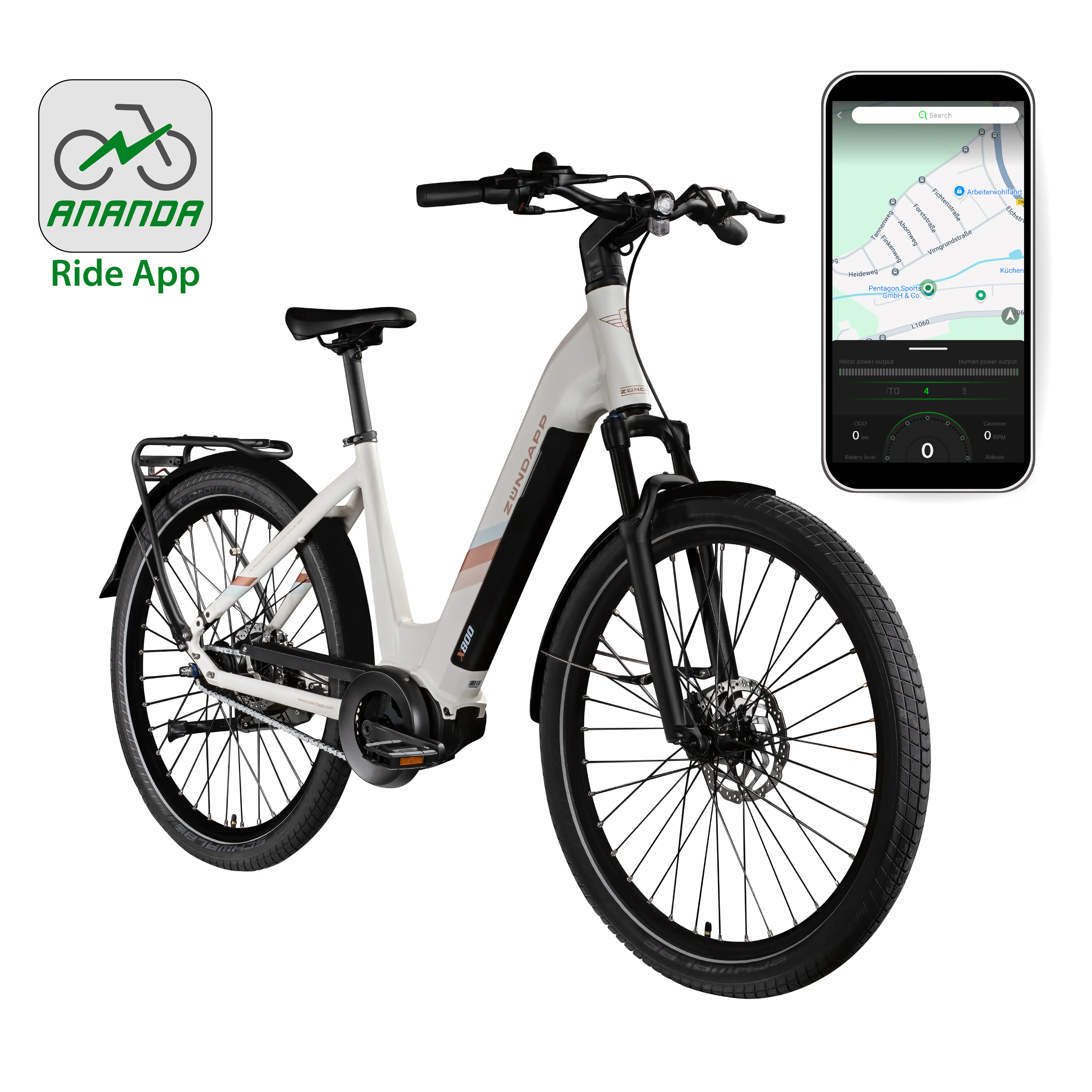 Zündapp E-Bike City X800 27,5 Zoll 7-Gang 550 Wh antique white  Zündapp E-Bike City X800 27,5 Zoll 7-Gang 550 Wh antique white