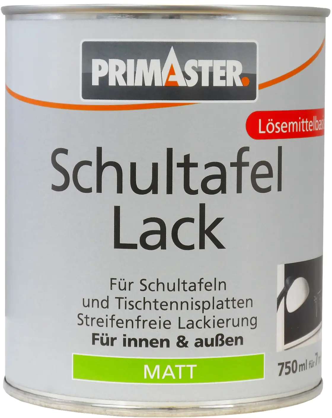 Primaster Schultafellack 750 ml tiefschwarz matt