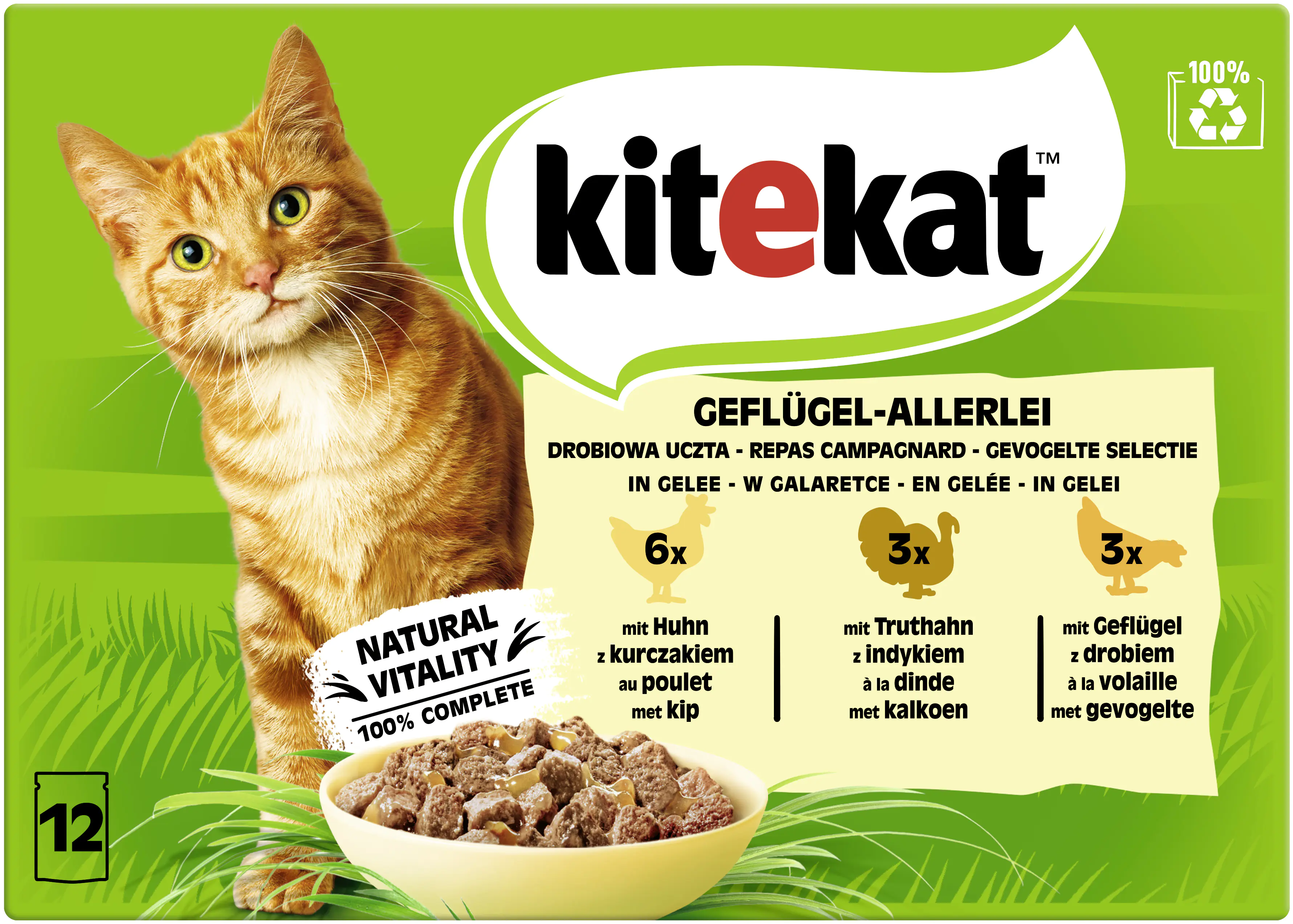Kitekat Geflügelallerlei in Gelee Multipack 12x85 g Kitekat Geflügelallerlei in Gelee Multipack 12x85 g