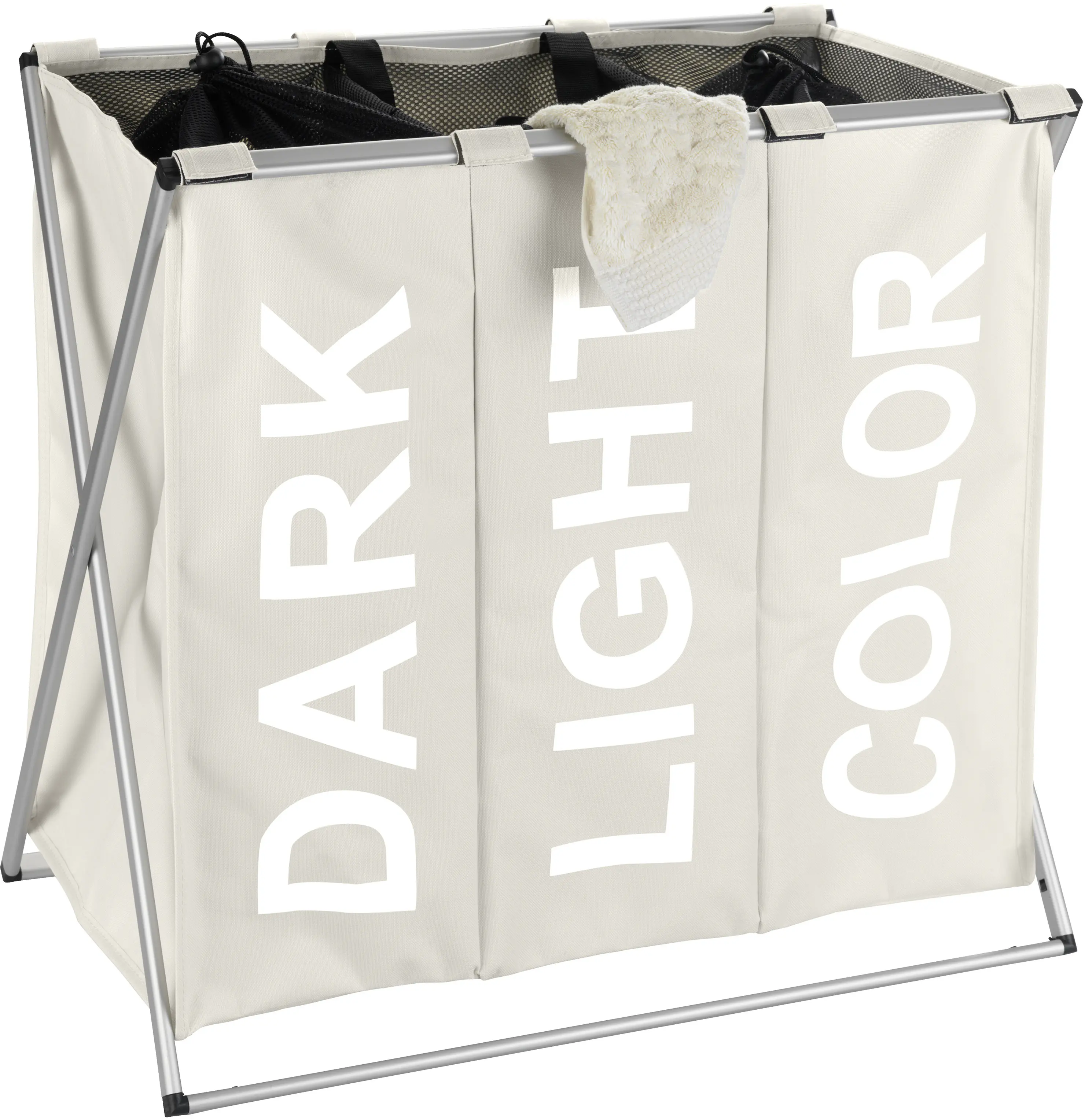 Wenko Wäschesammler Trio 130 l, beige