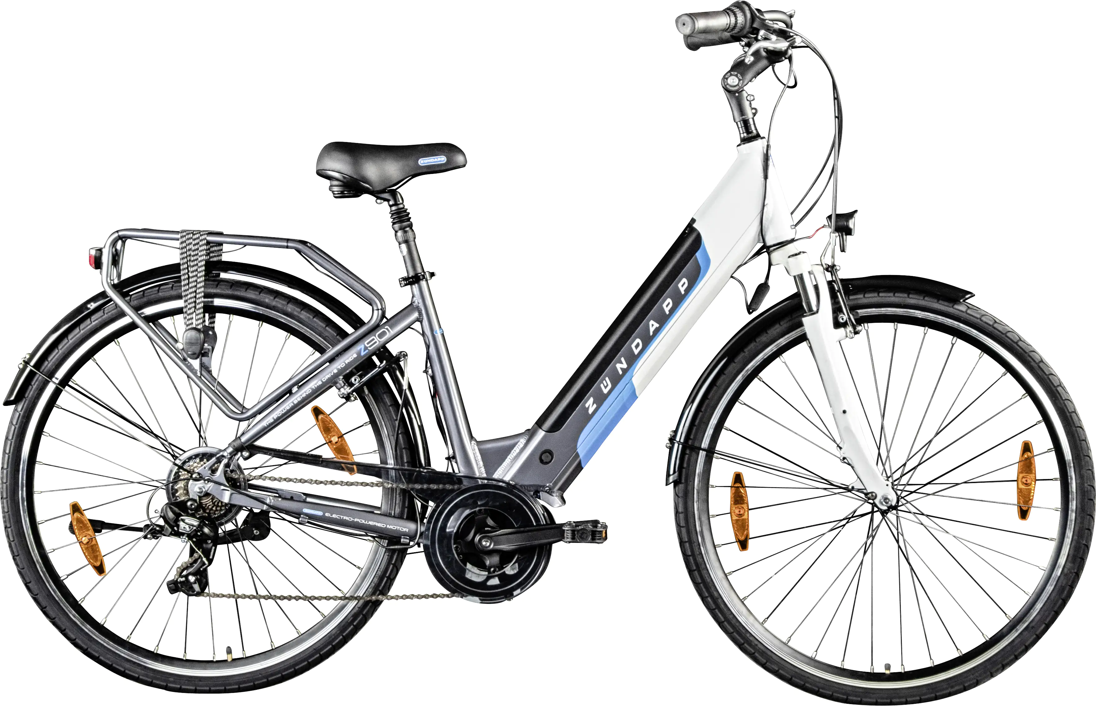 Zündapp E-Bike City Z901 700C MM 28 Zoll RH 46cm 7-Gang 418 Wh grau weiß