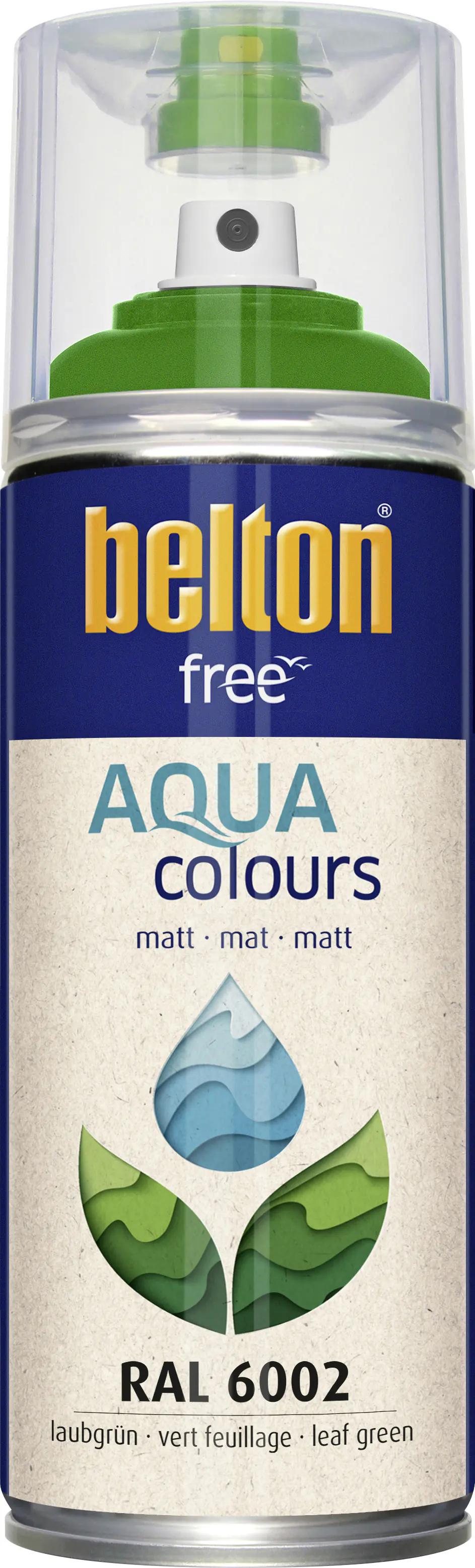 belton free Lackspray AQUAcolours 400 ml laubgrün matt