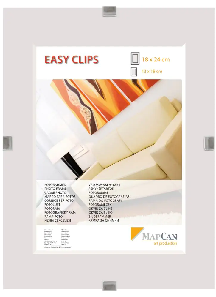 Cliprahmen Easyclips Normalglas 18 x 24 cm
