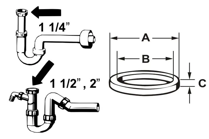 Cornat Gummidichtung für Siphon 1 1/2''