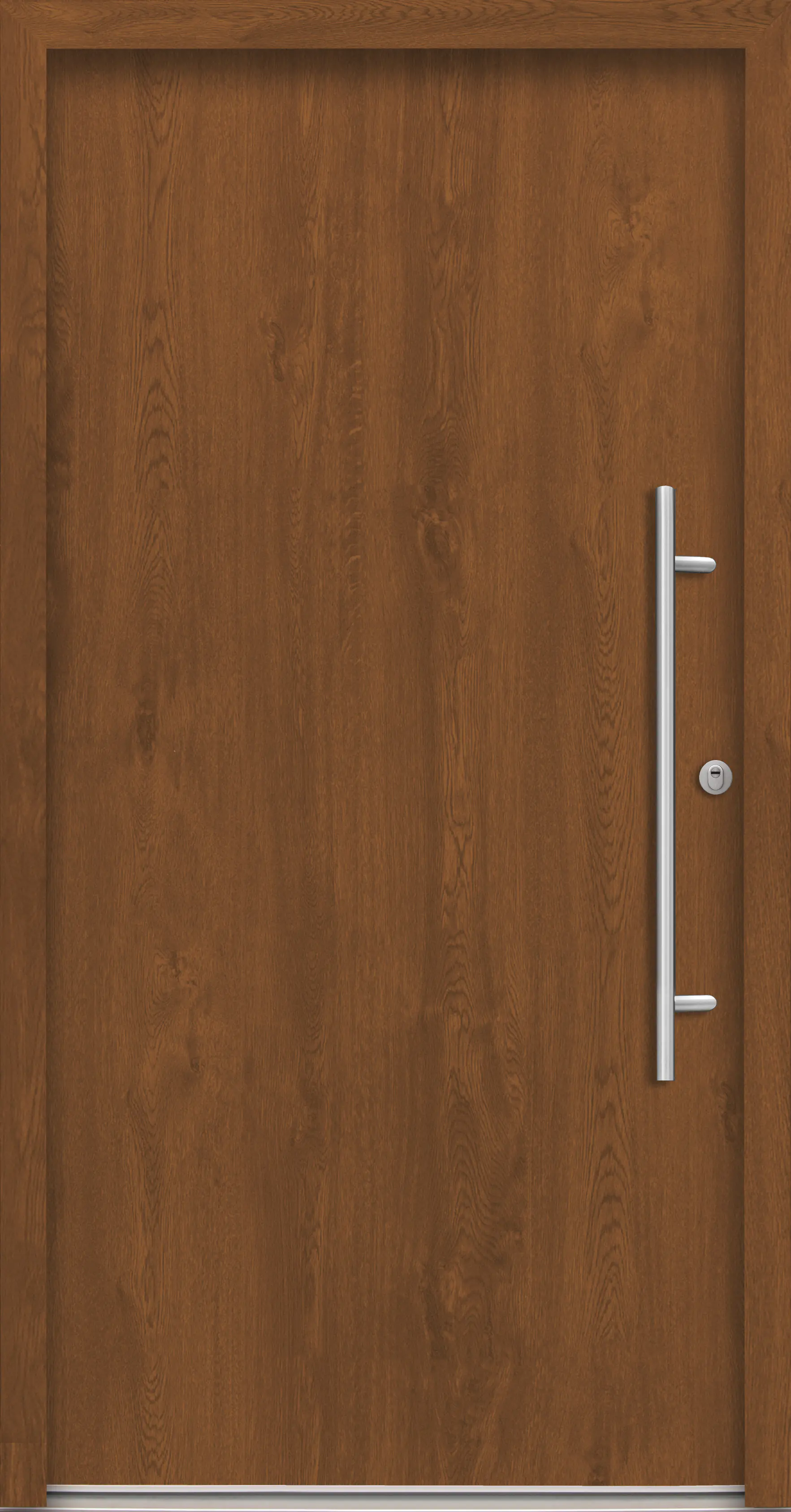 Splendoor Haustür Passivedoor Premium B05 RC2 Golden Oak DIN Rechts 110 x 210 cm