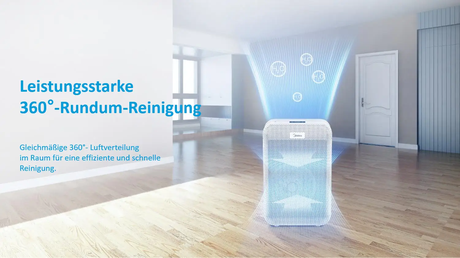 Midea Luftreiniger MP 3.360 5-Schichten-Filter True Hepa 13