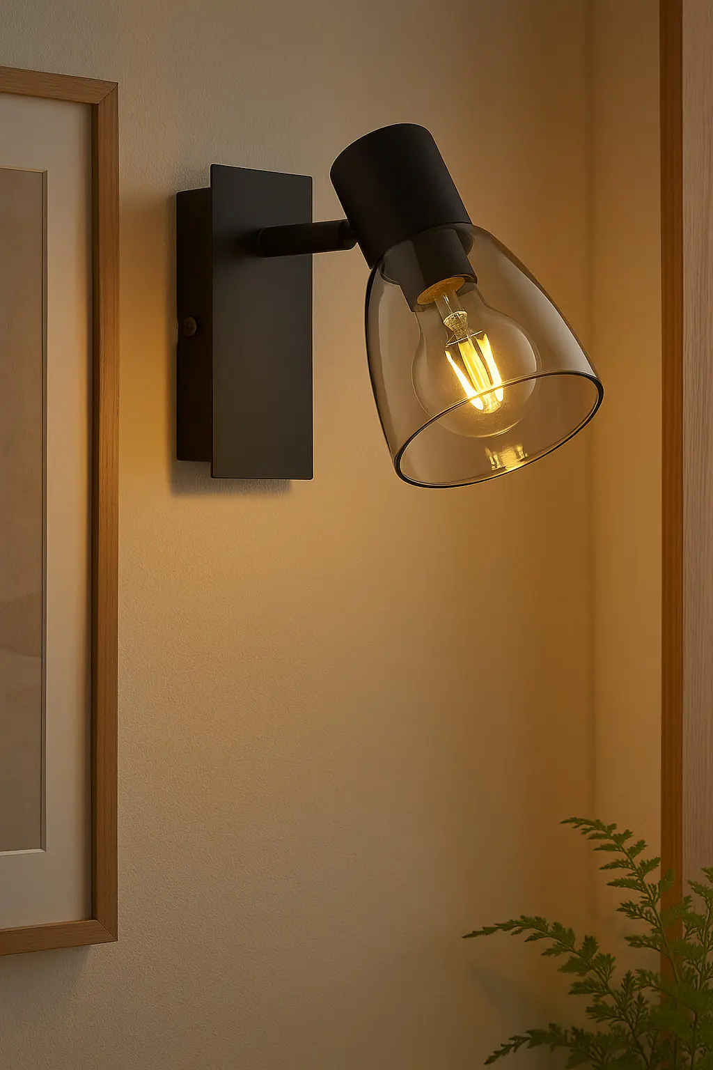 Primaster Wandlampe 1er LED Spot Miami E14 12 x 12,5 cm schwarz 