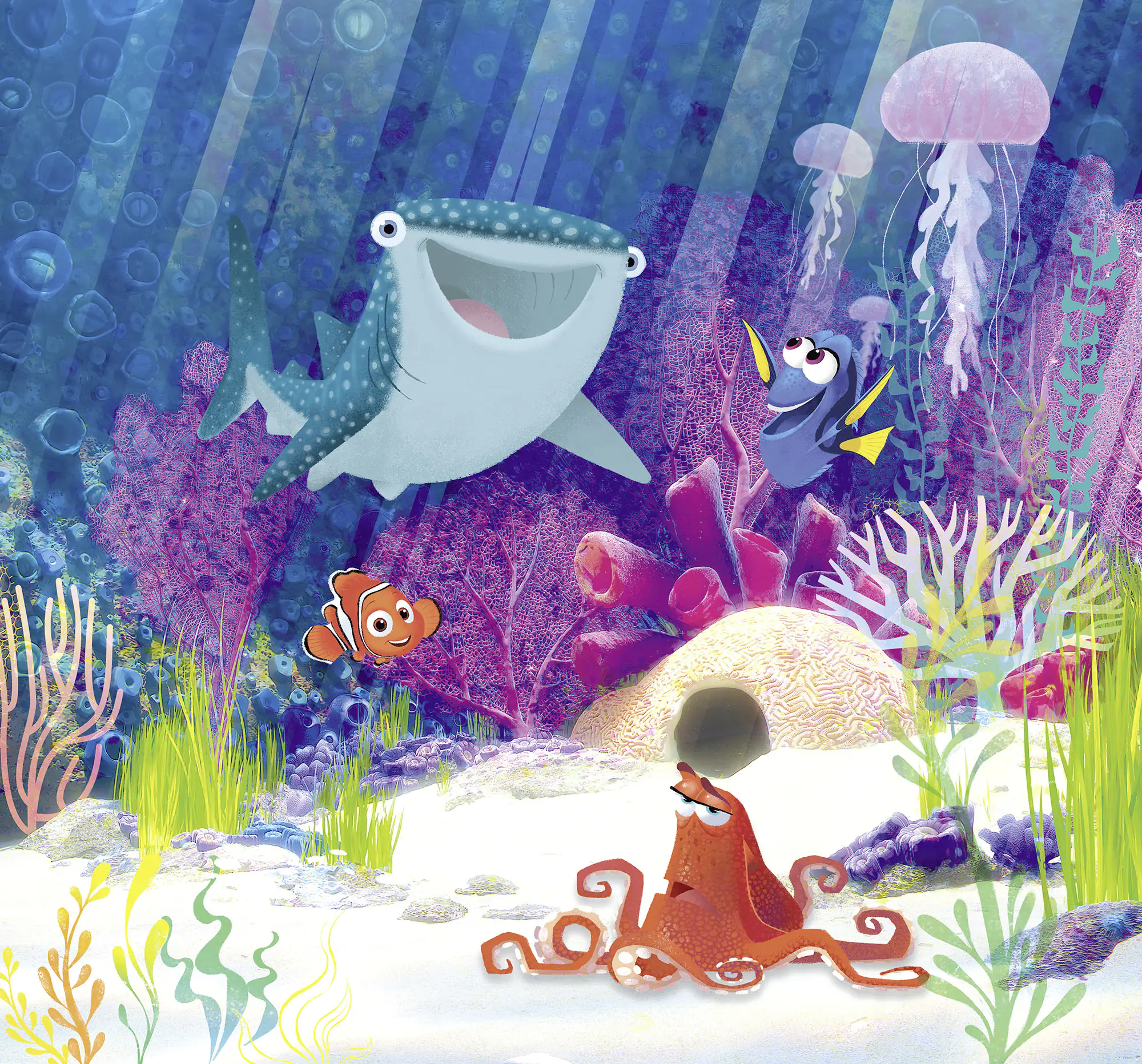 4055065410864 Komar Vlies Fototapete Dory Aqua Party 300 x 280 cm