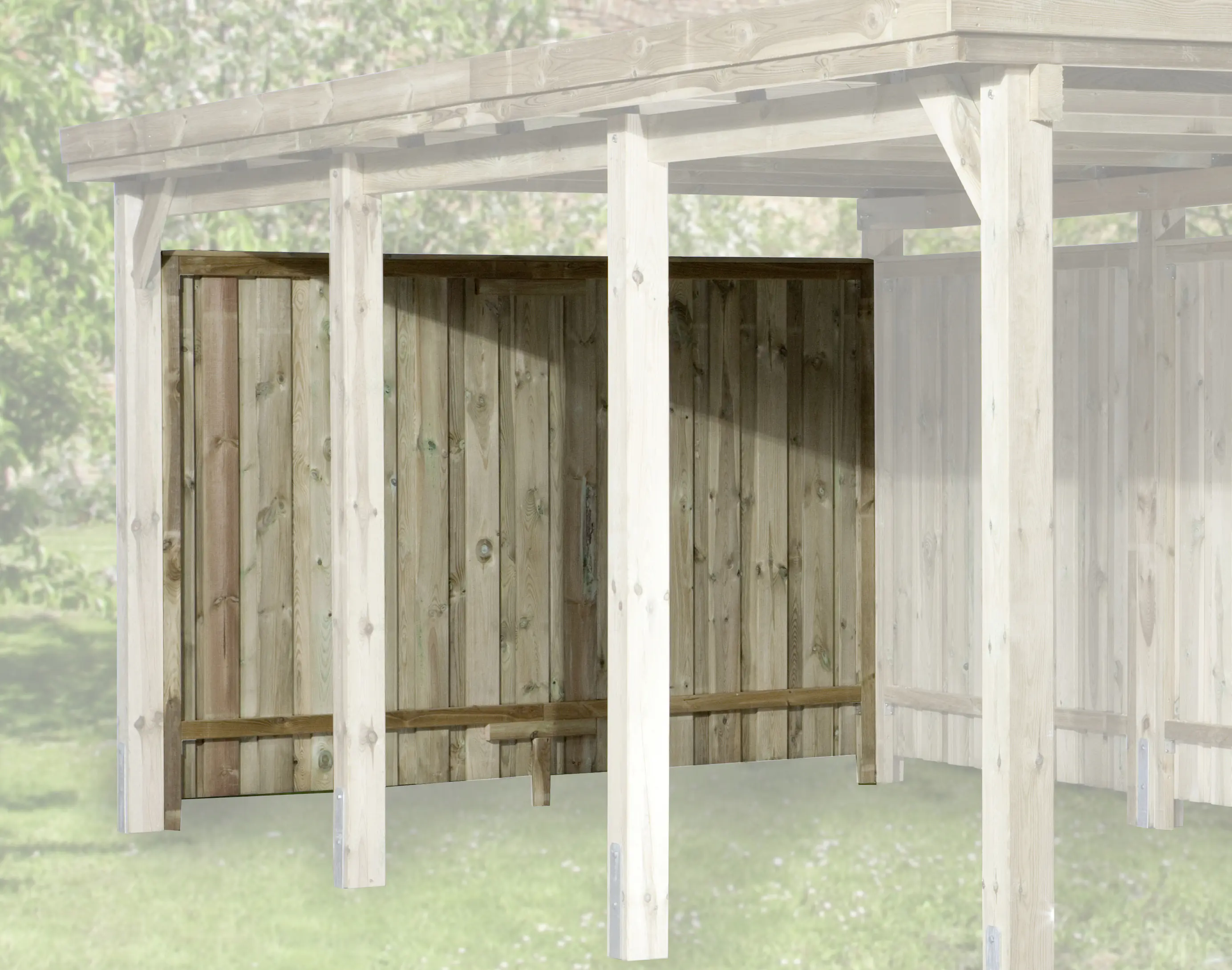Weka Rückwand für Carport Eifel Alpen 270 x 181 cm imprägniert