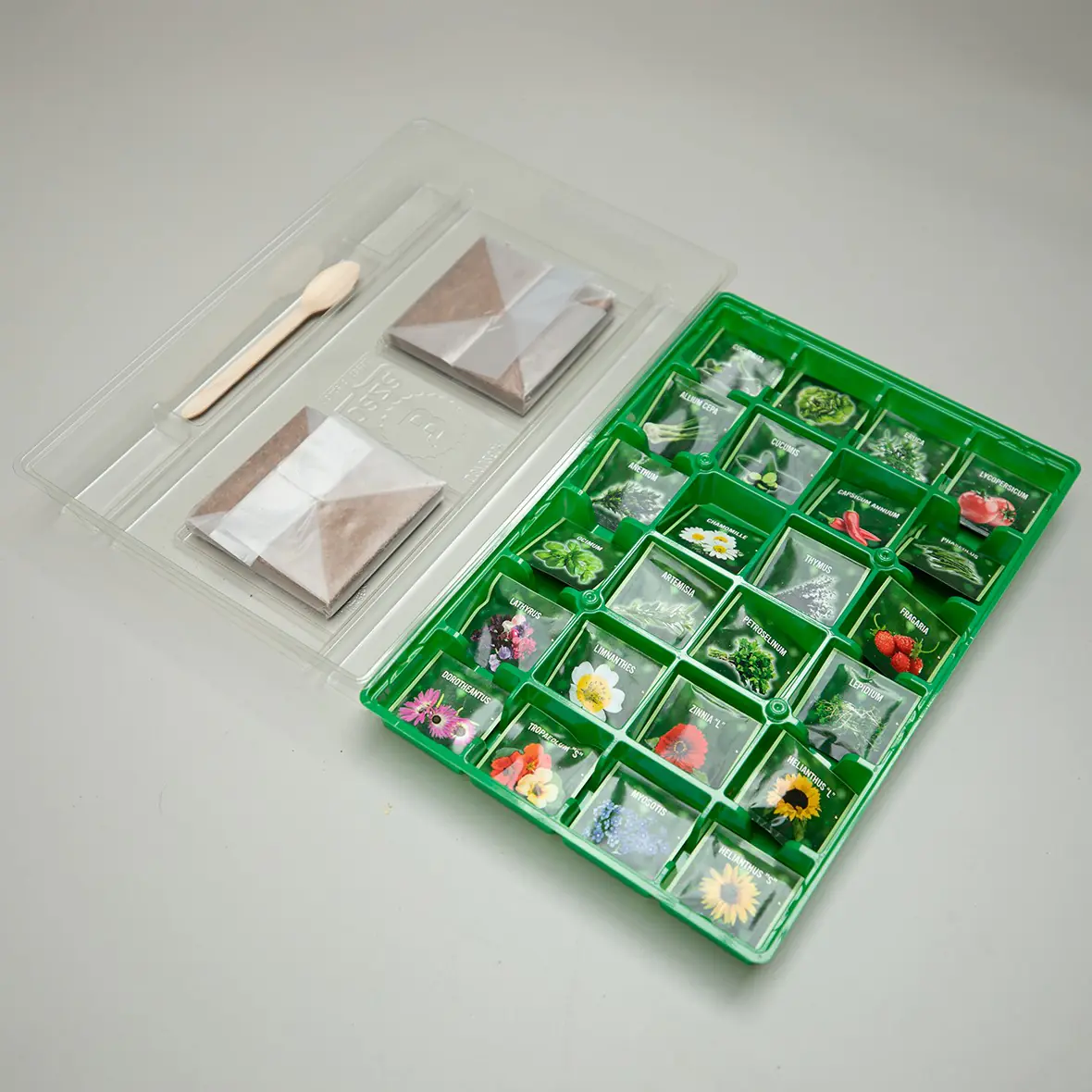 Saatgut Adventskalender mit komplettem Mini Gewächshaus Set