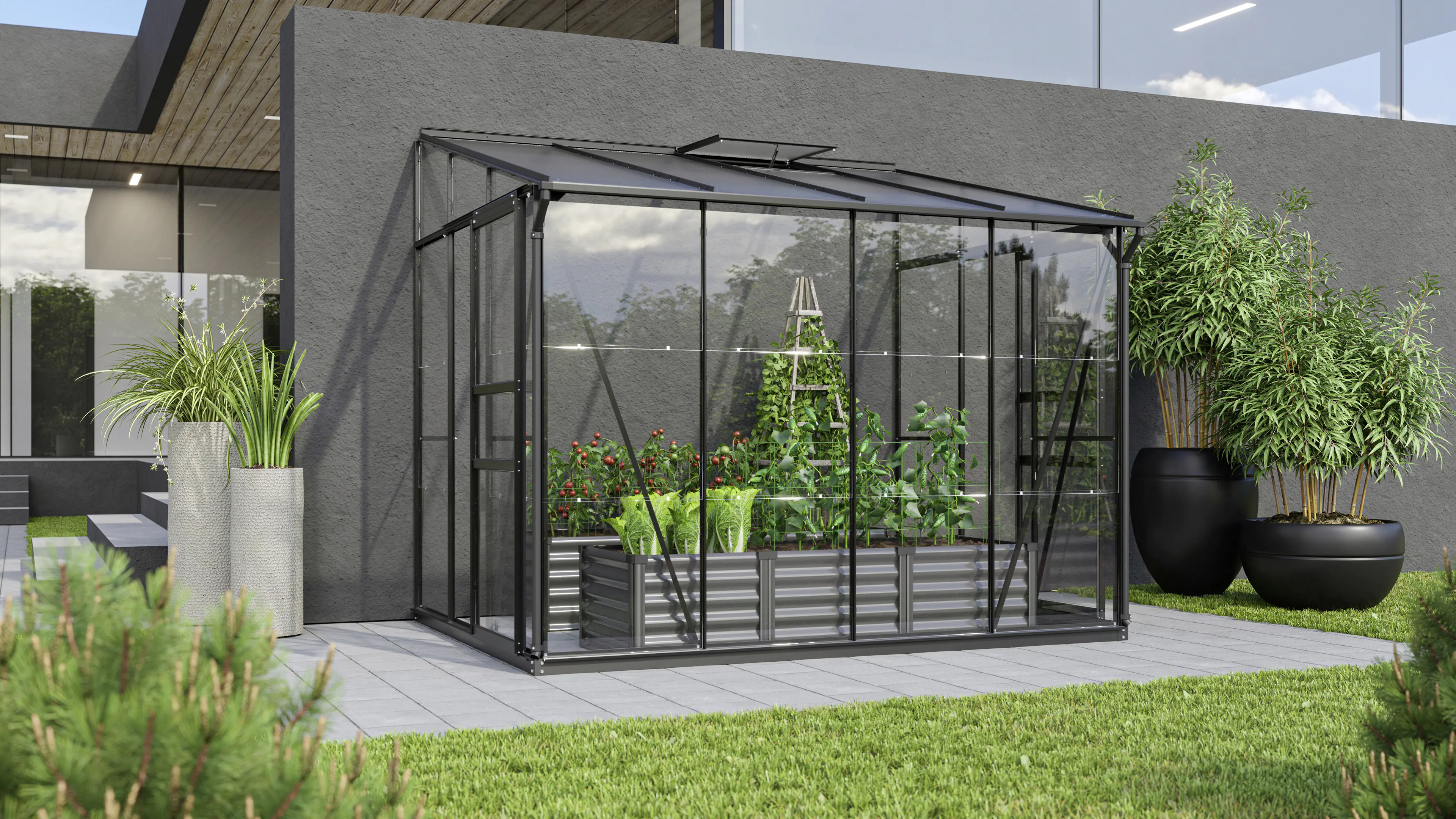 Vitavia Gewächshaus Osiris 5200 201 x 262 cm 3 mm Sicherheitsglas Vitavia Gewächshaus Osiris 5200 201 x 262 cm 3 mm Sicherheitsglas