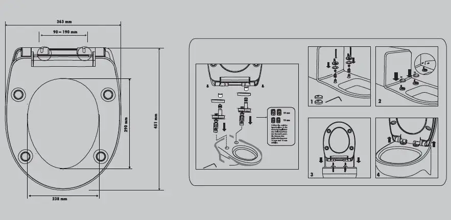 Primaster WC-Sitz mit Absenkautomatik Austin weiß