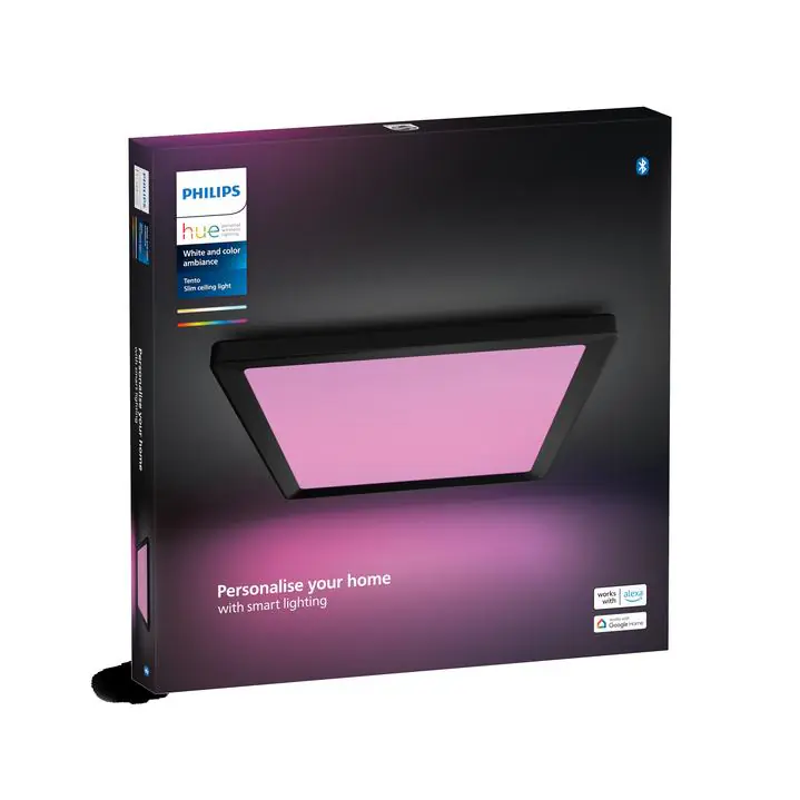 Philips Hue LED Deckenleuchte Tento eckig schwarz 39,5 x 39,5 cm RGB Philips Hue LED Deckenleuchte Tento eckig schwarz 39,5 x 39,5 cm RGB