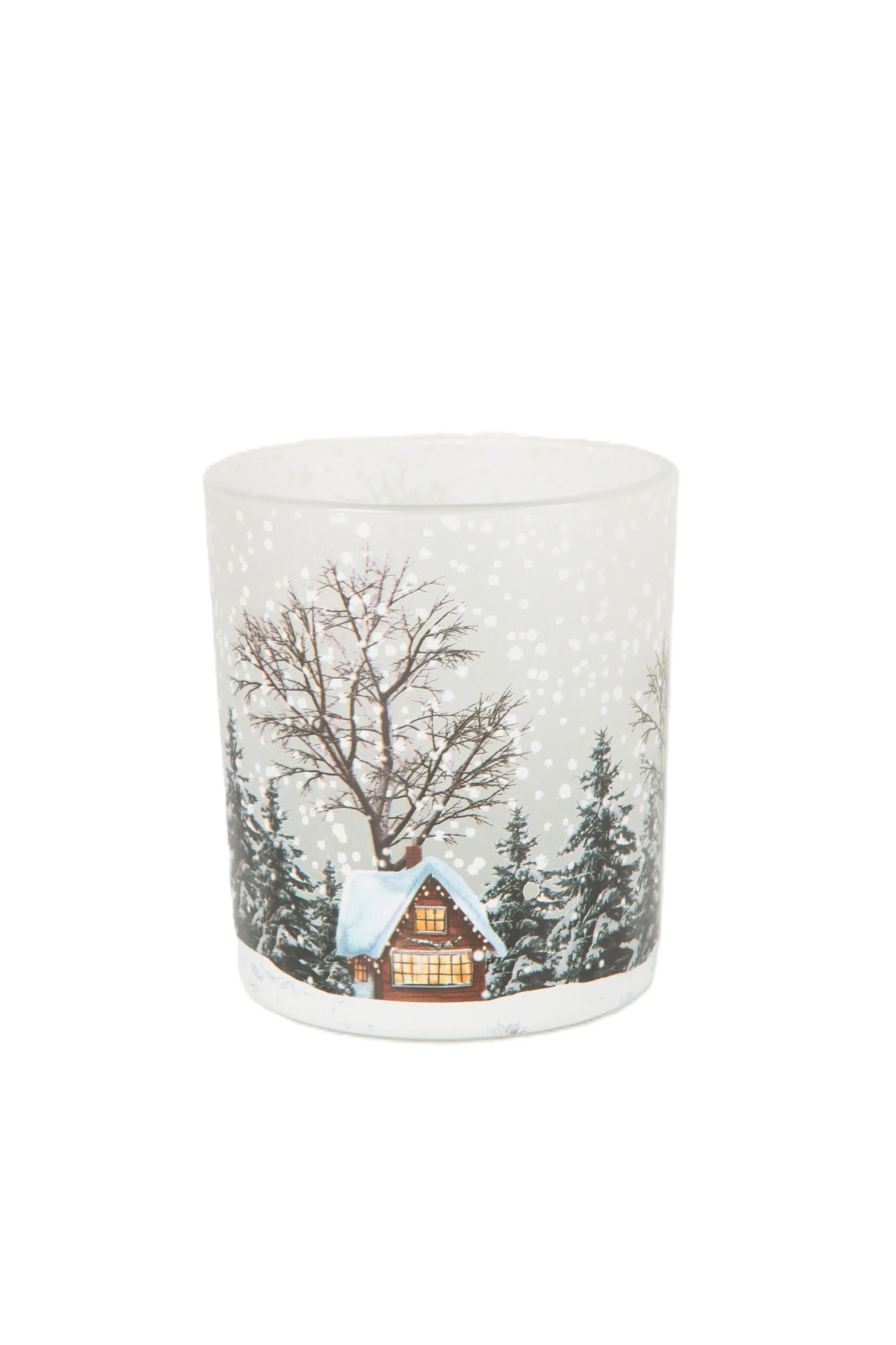 TrendLine Deko Windlicht Glas Ø 8,8 x 10 cm bunt