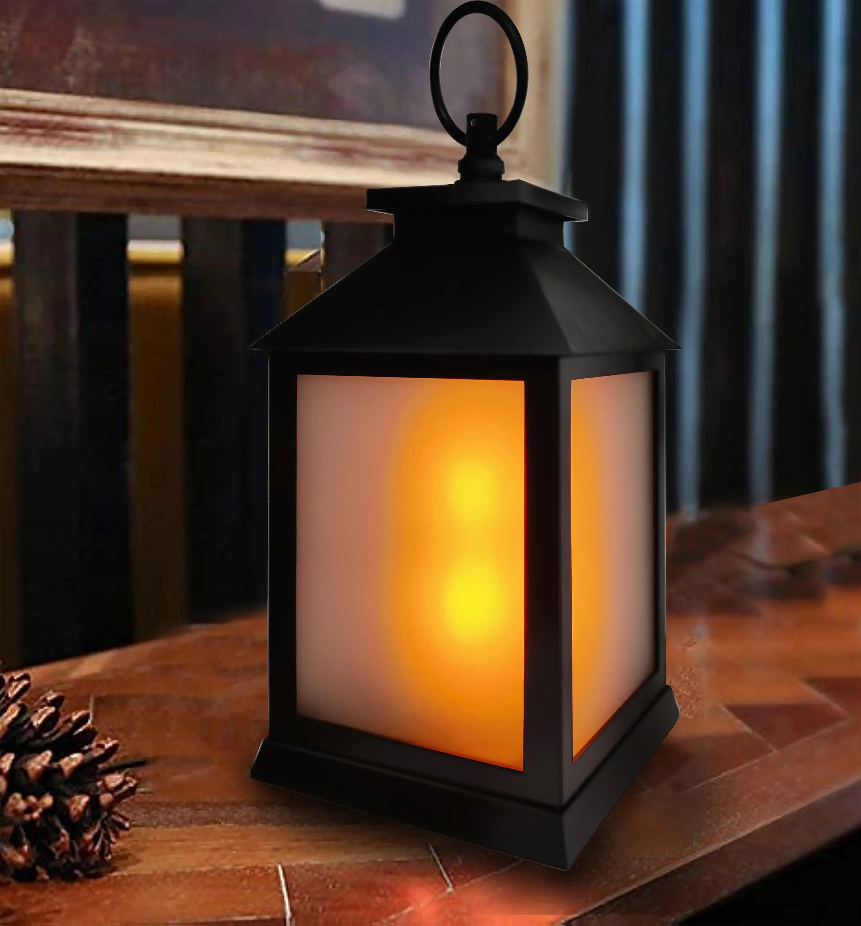 TrendLine LED Laterne schwarz 10,5 x 10,5 x 21 cm batteriebetrieben mit Timer TrendLine LED Laterne schwarz 10,5 x 10,5 x 21 cm batteriebetrieben mit Timer