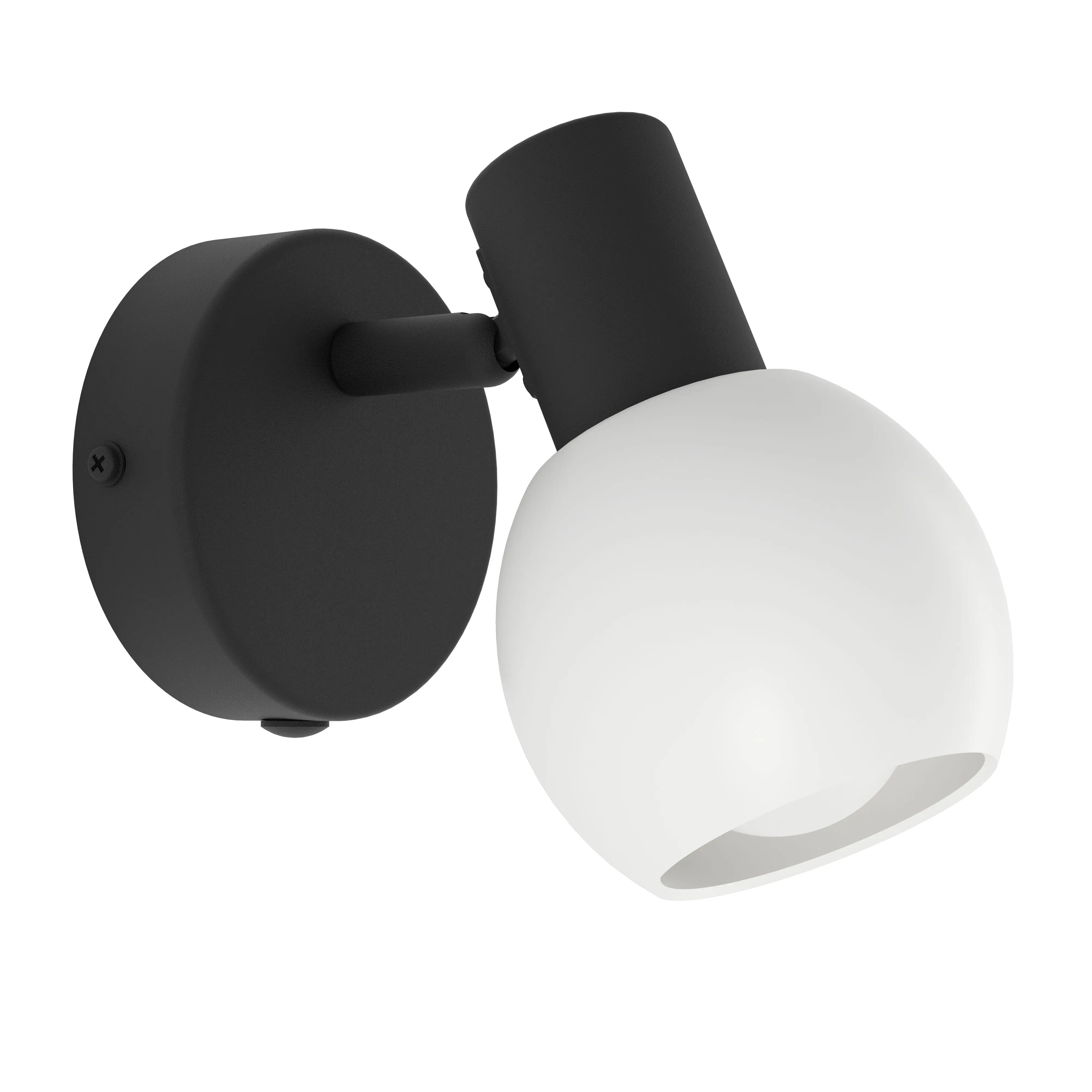 Eglo Wandspot Castellazo schwarz/opal 1er E14