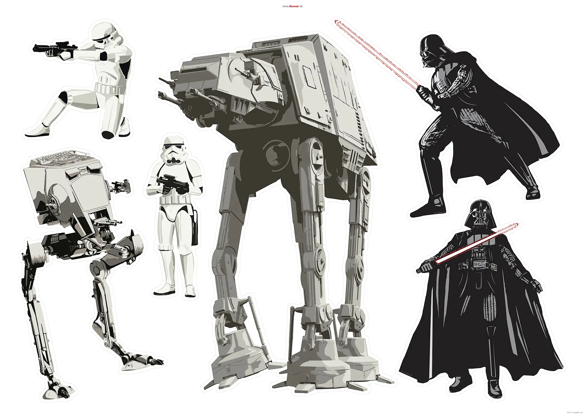 Komar Dekosticker Star Wars Doomed 100 x 70 cm Komar Dekosticker Star Wars Doomed 100 x 70 cm