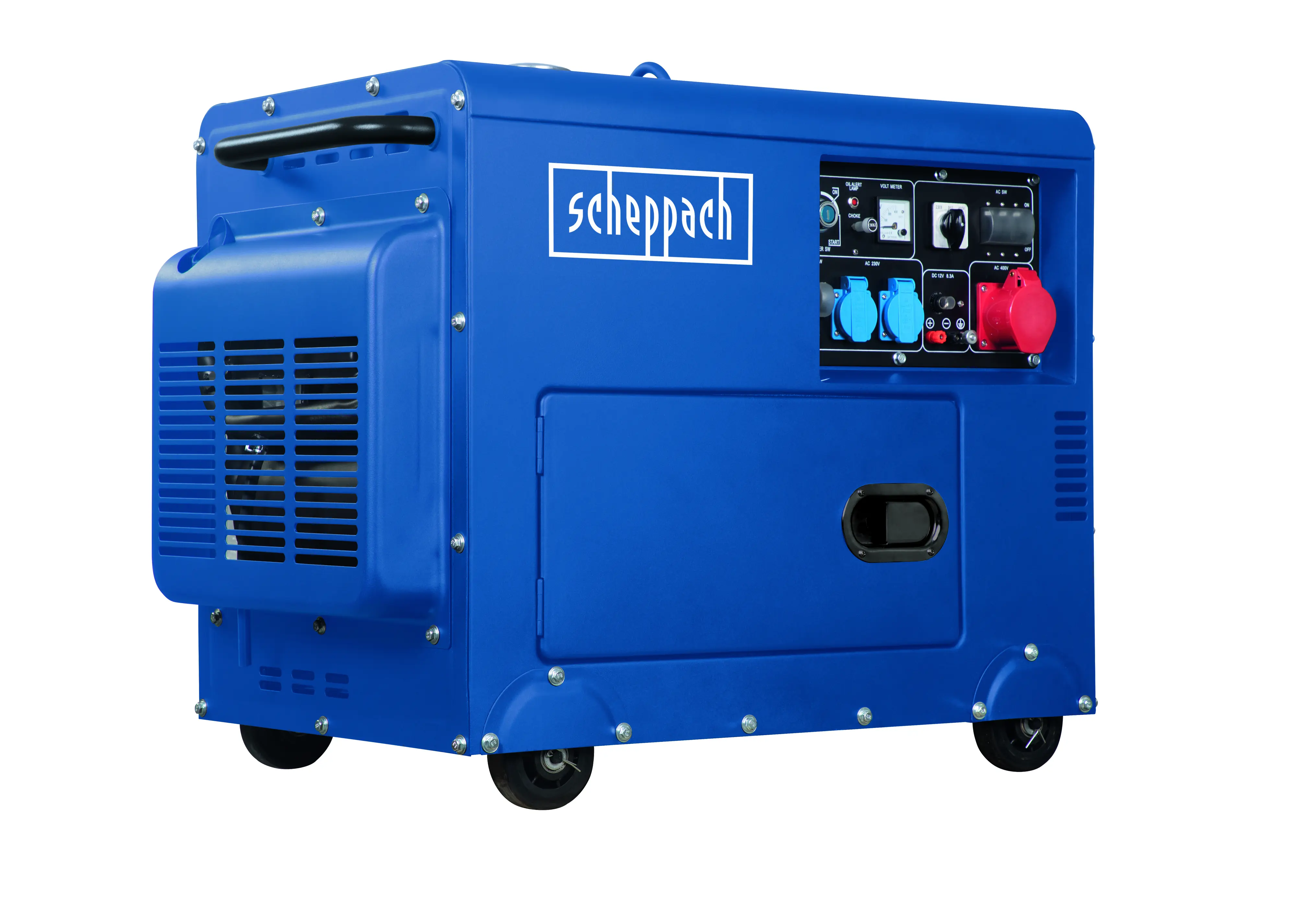 Scheppach Diesel-Stromerzeuger SG5200D 7,7 PS 5000 W Elektrostart mit 2x 230V & 1x 400V Steckdose