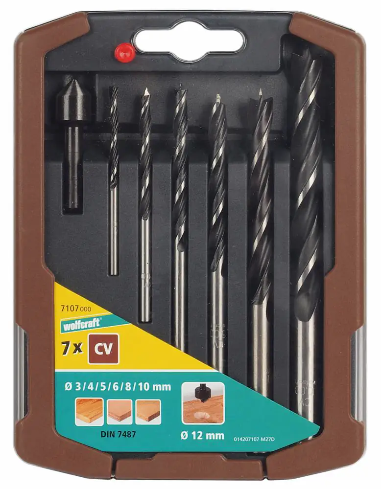 Wolfcraft Holzspiralbohrer-Set CV  7107000 Ø 3 - 10 mm 7-teilig Rundschaft Wolfcraft Holzspiralbohrer-Set CV  7107000 Ø 3 - 10 mm 7-teilig Rundschaft