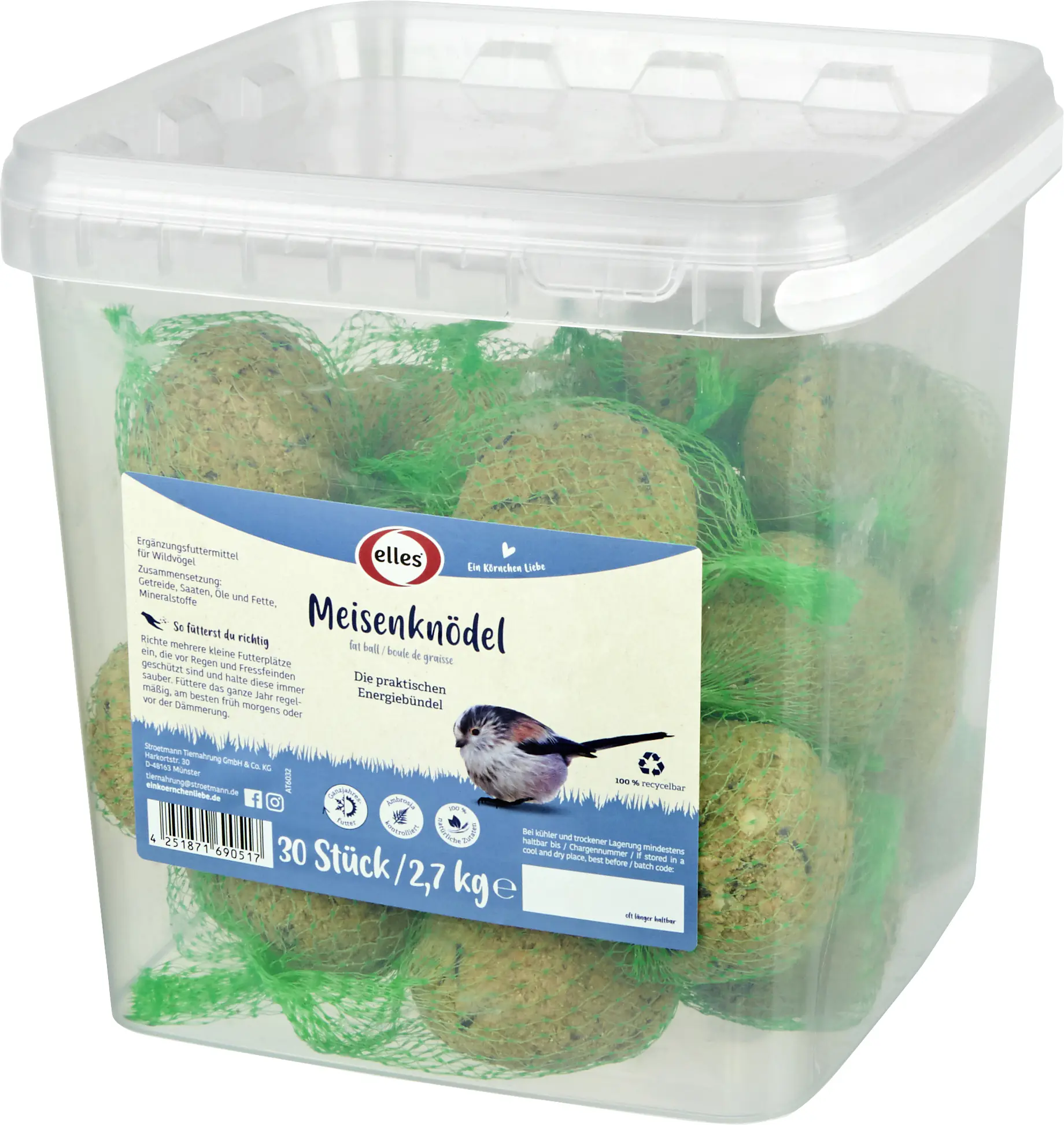 Elles Meisenknödel mit Netz 30 Stück