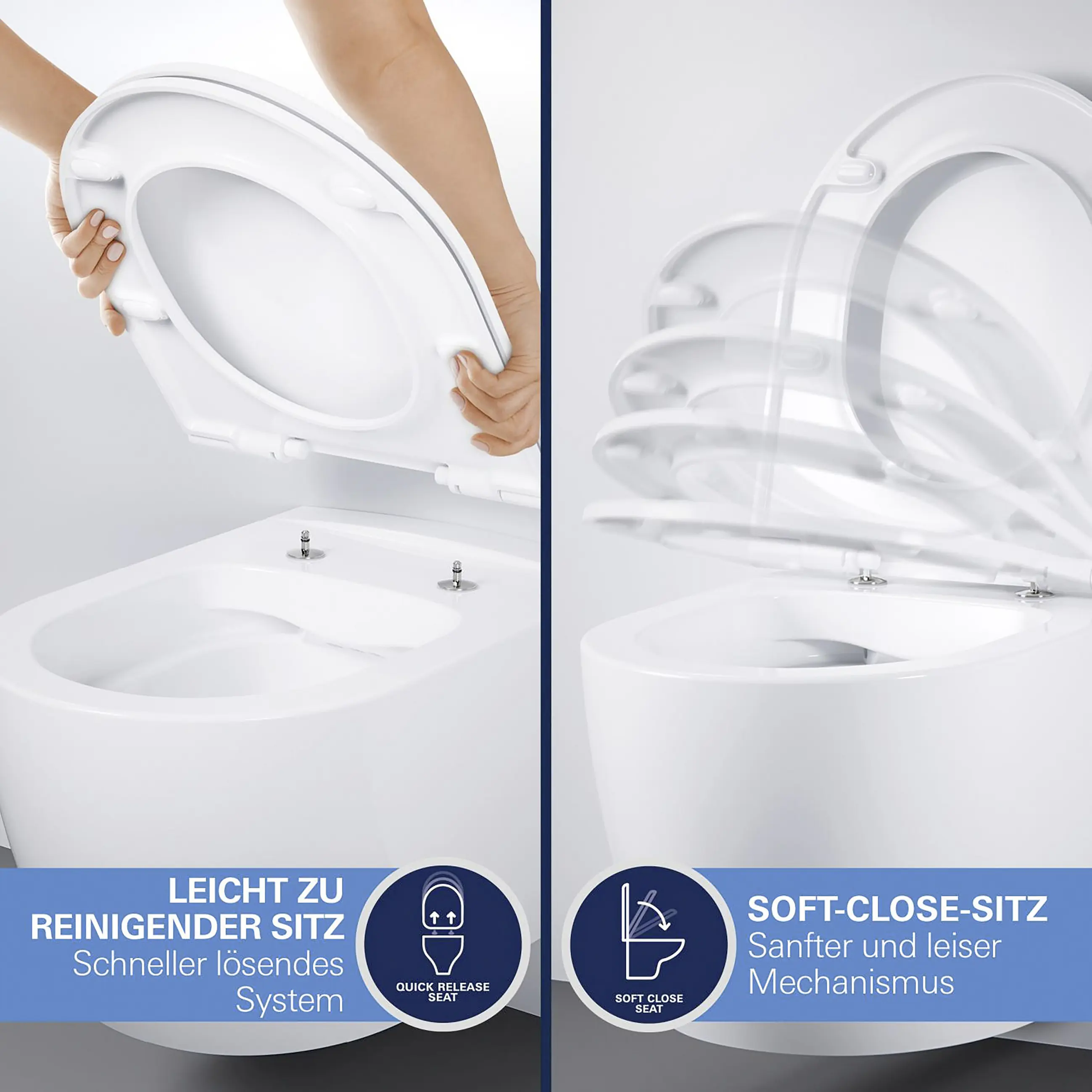 Grohe Wand WC spülrandlos Start Round Tiefspüler alpinweiß inkl. WC-Sitz