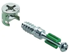 Hettich Verbindungsbeschlag 12/20 mm Rastex vernickelt 12 mm silber 8 Stück