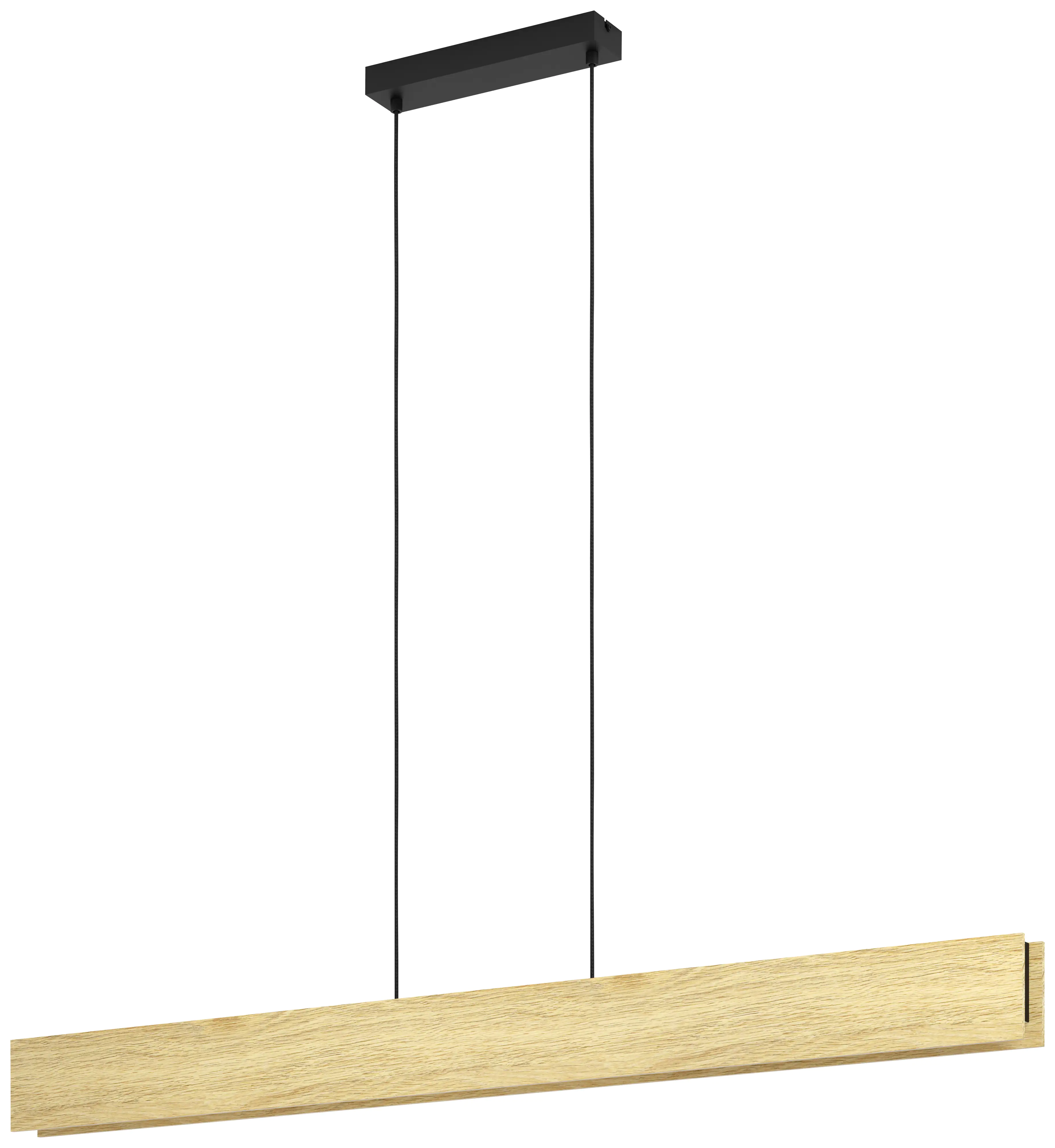 Eglo Connect LED Pendelleuchte Anchorena-Z Holz schwarz 123 x 5,5 x 110 cm