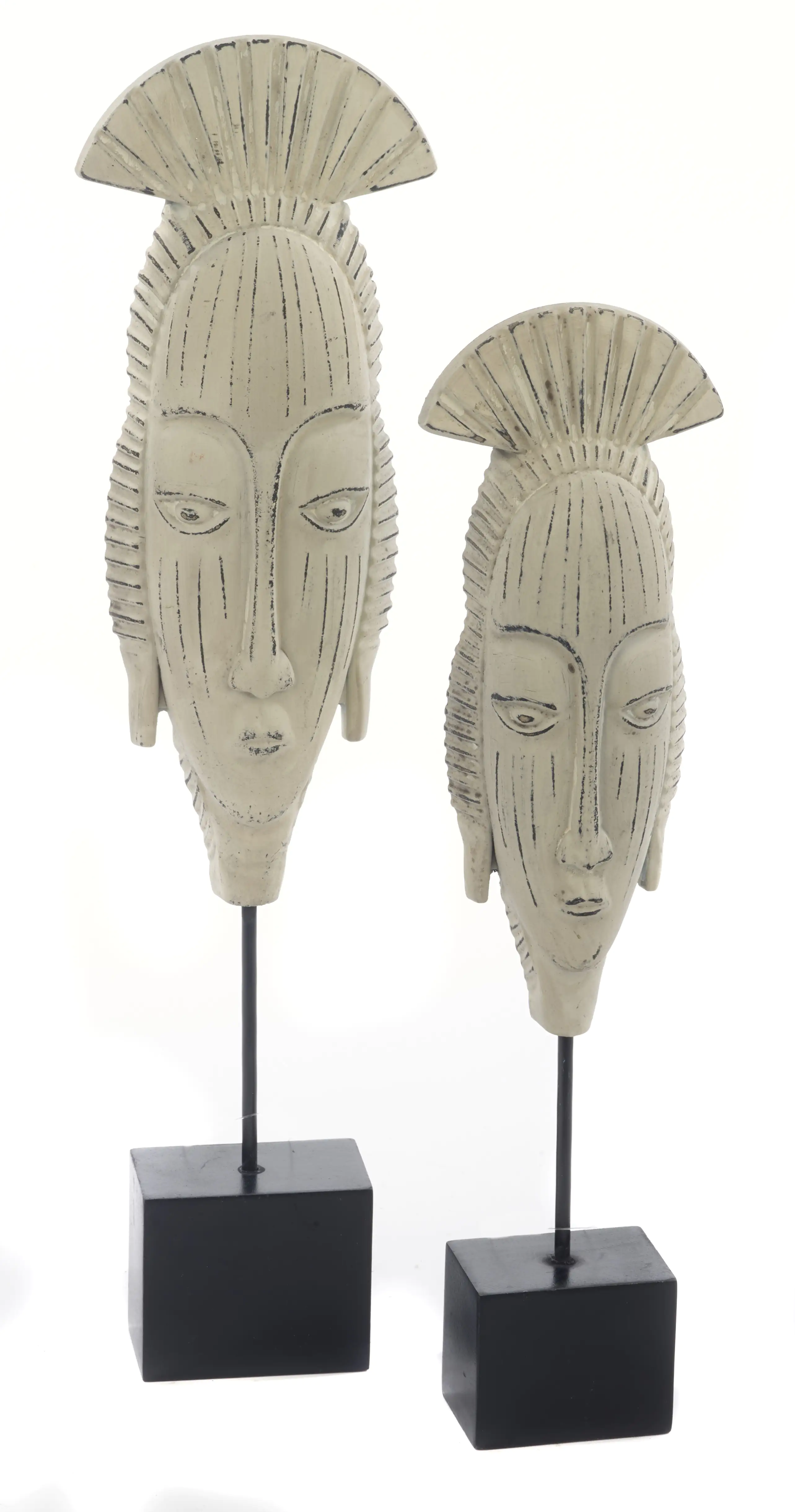 TrendLine Dekofigur Maske 34 cm weiß schwarz