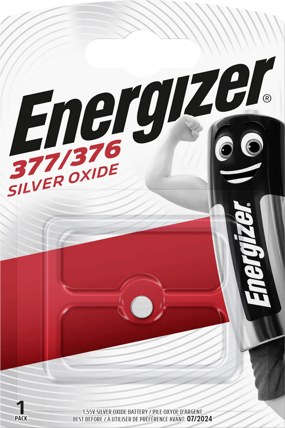 Energizer Knopfzelle 377/376 Silver Oxide, 1,55 V