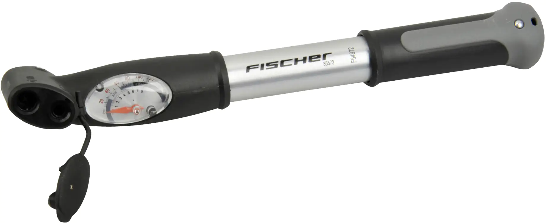 Fischer Minipumpe mit Manometer und Doppelkopf Fischer Minipumpe mit Manometer und Doppelkopf