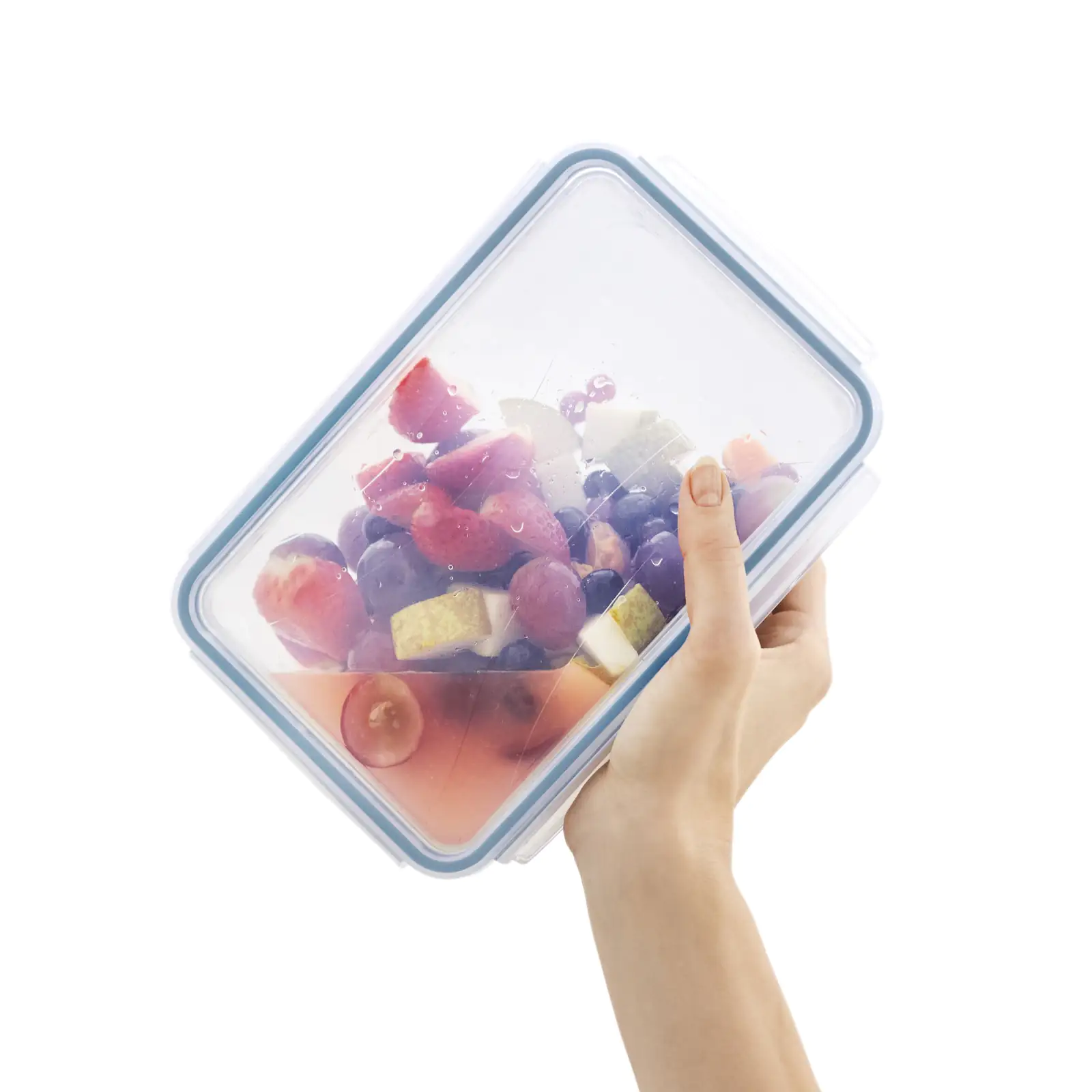 Rotho Kühlschrankdose Glas CLIC & LOCK 1,3 L, 3er Set