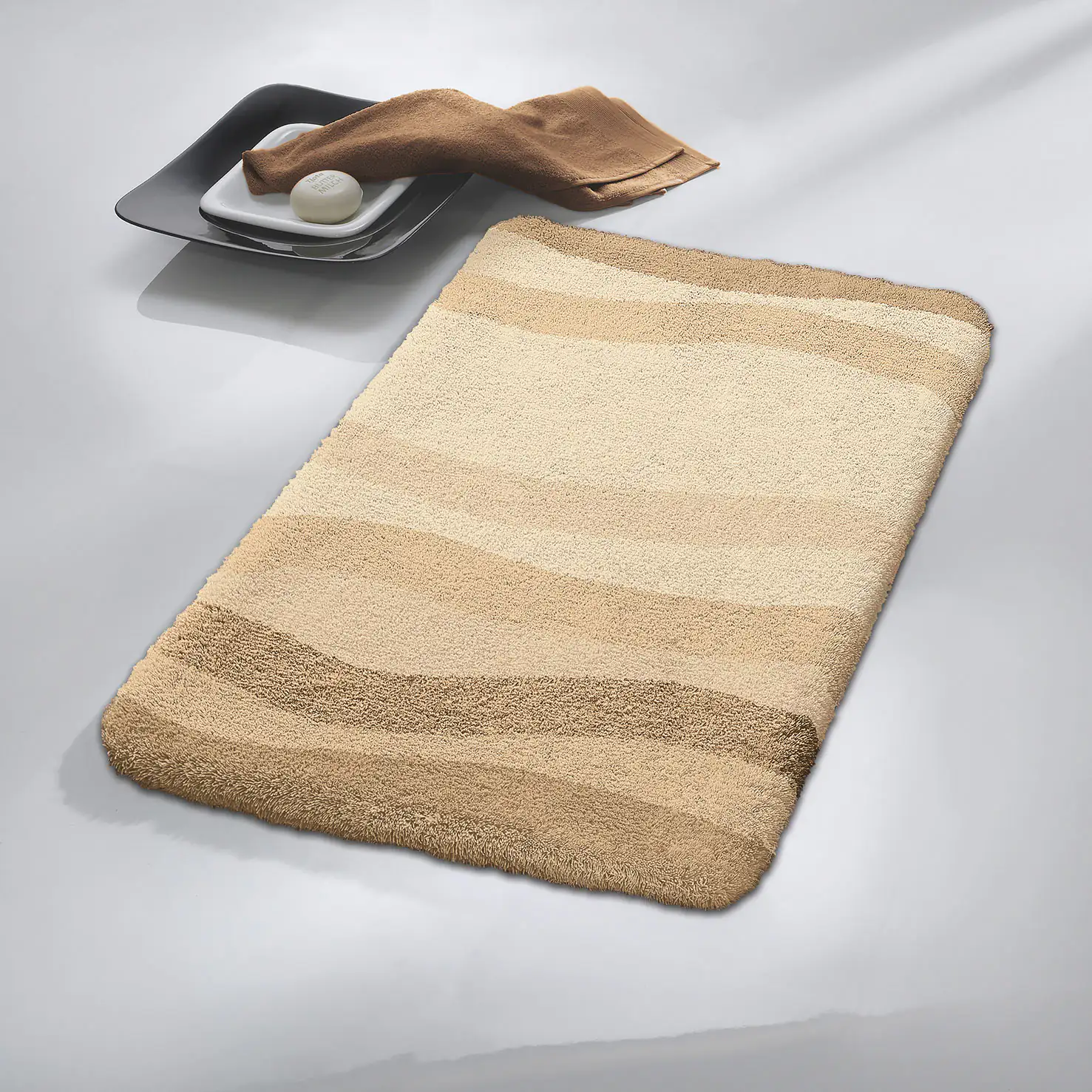 Kleine Wolke Badteppich Miami naturbeige, 65 x 115 cm Kleine Wolke Badteppich Miami naturbeige, 65 x 115 cm
