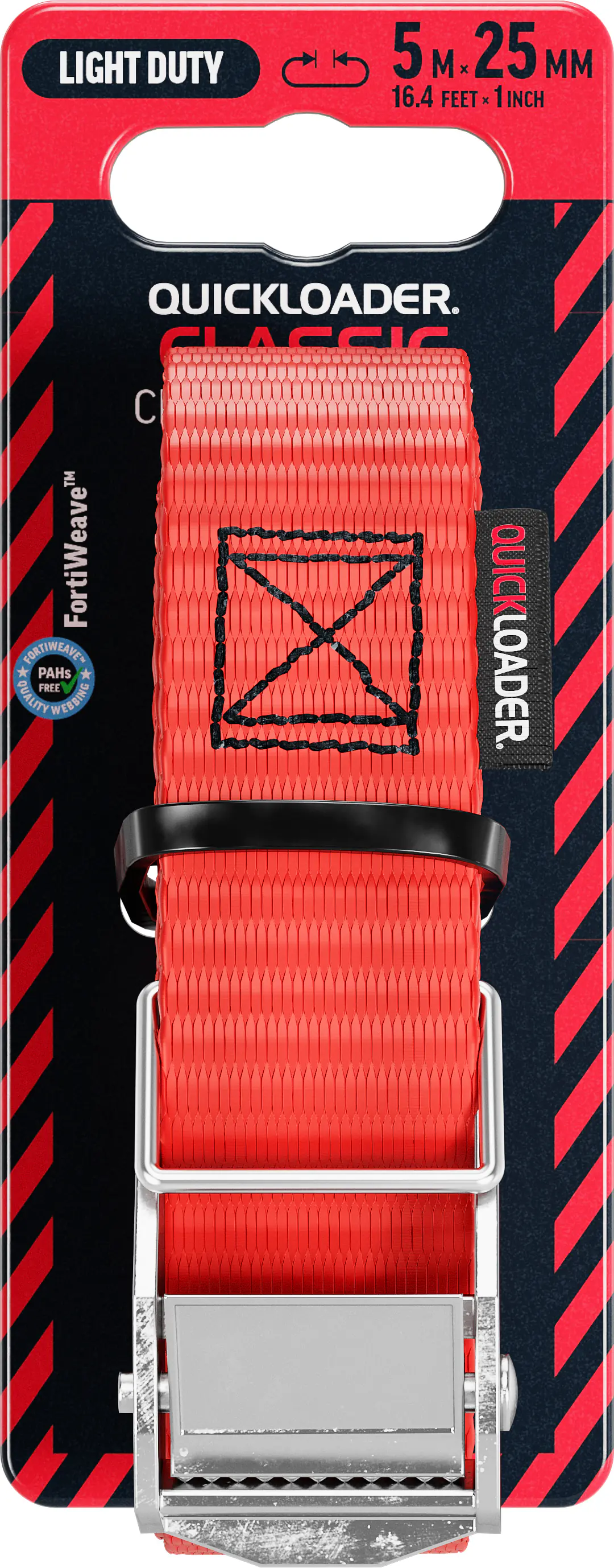 QUICKLOADER® Spanngurt Cambuckle 25 mm x 5 m 1 Stück rot