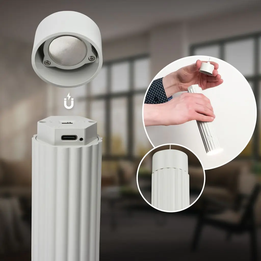Briloner LED Akku-Pendelleuchte altweiß 3,5W warmweiß dimmbar