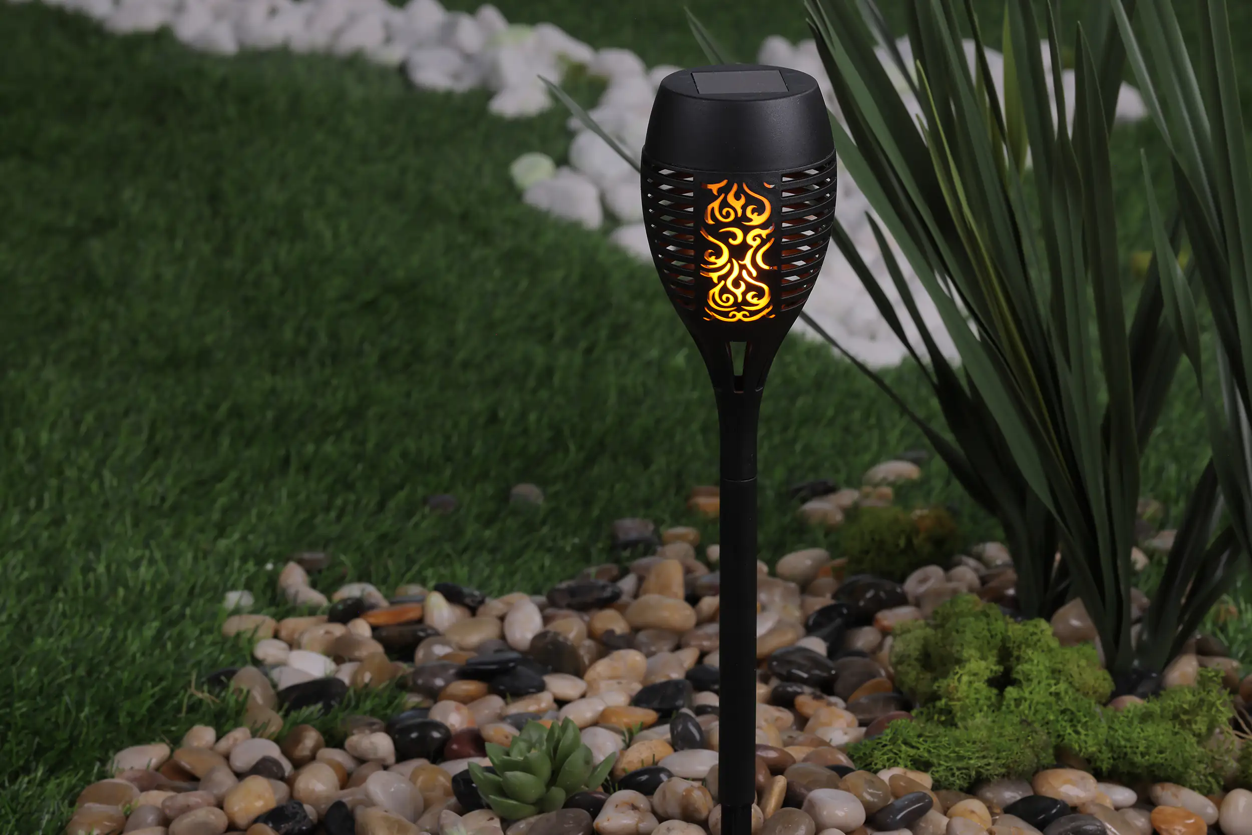 Trendline LED Solarfackel 3er-Set 40 cm mit Flackereffekt