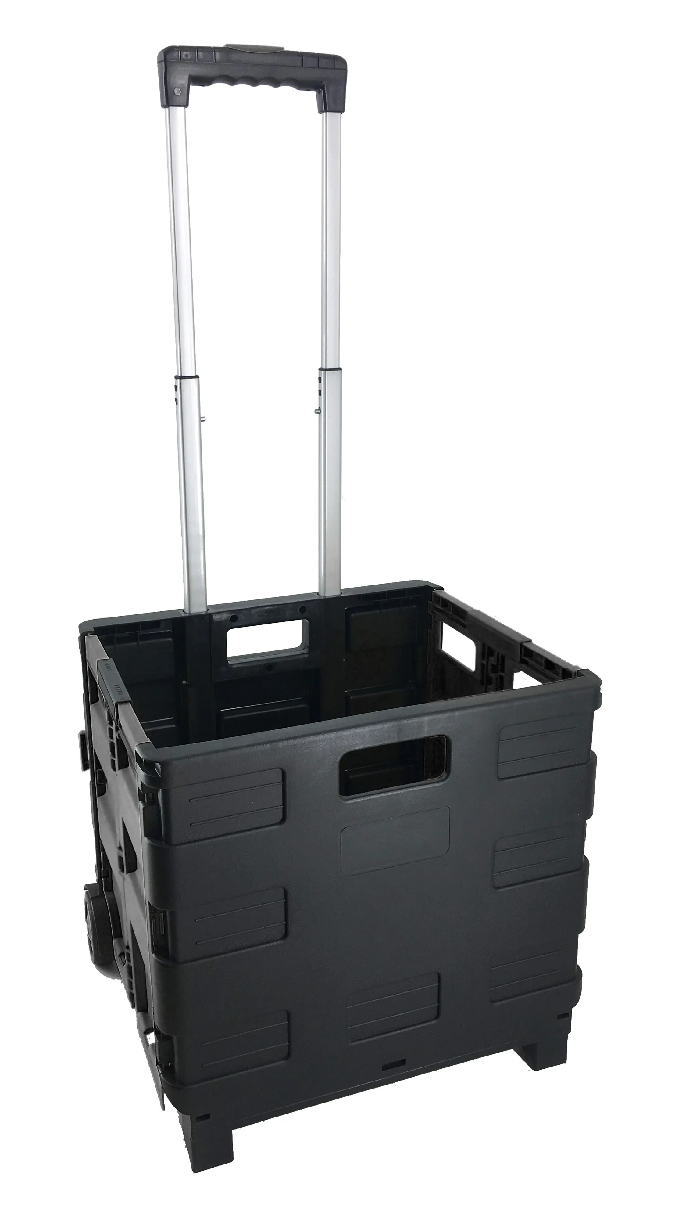 TrendLine Transport Trolley faltbar mit Zugstange 42,5 x 40,5 cm schwarz
