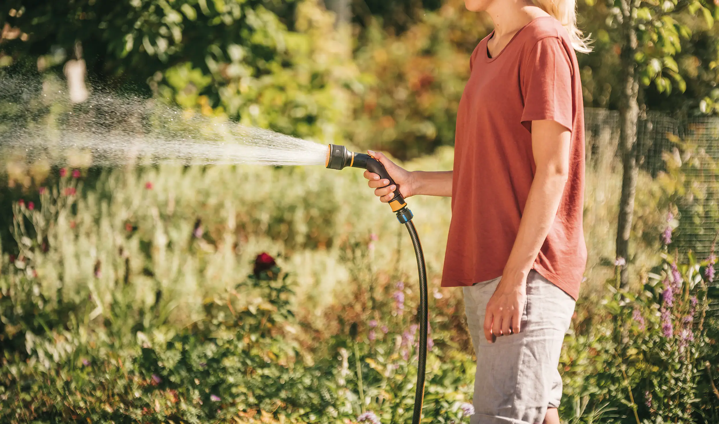 Fiskars Sprühpistole orange/schwarz, mit 3 Funktionen