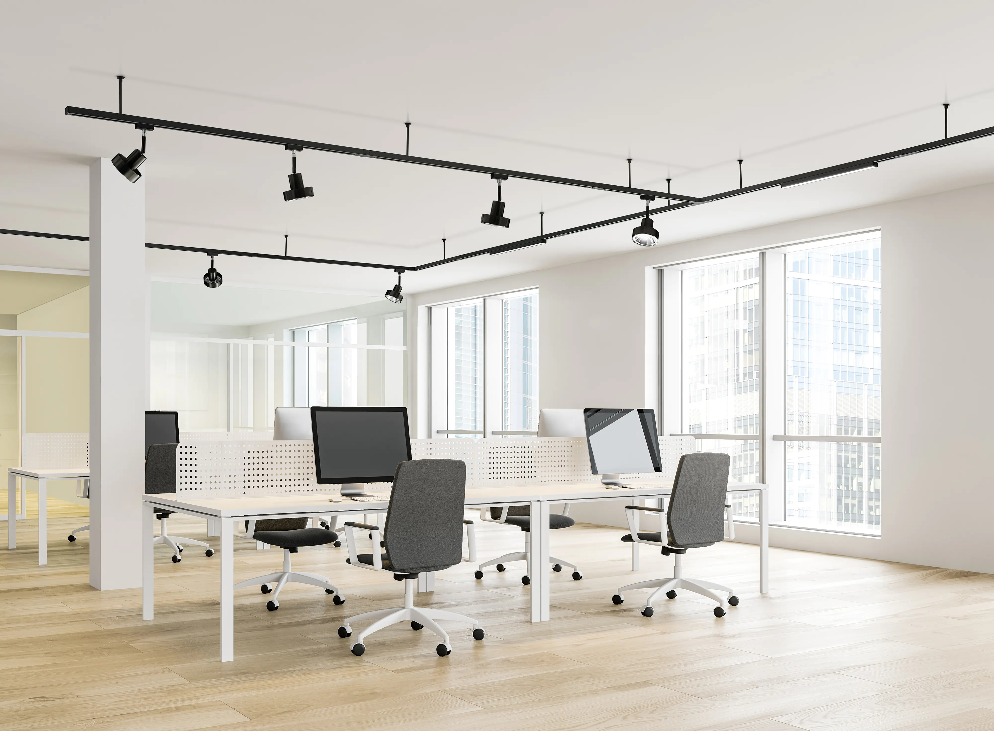 TRIO Leuchten LED Klemmleuchte DUOline schwarz matt, dimmbar