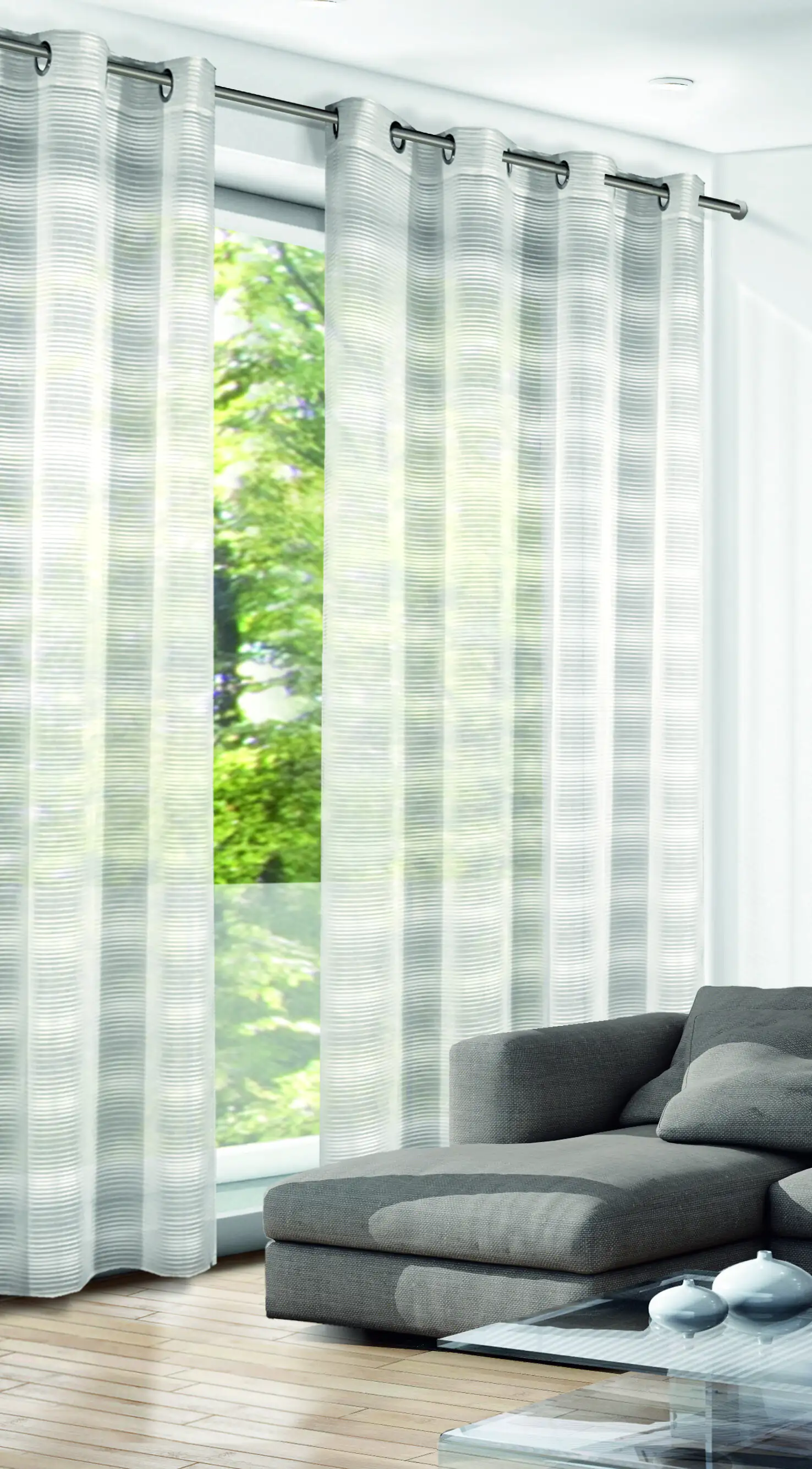 Neusser Collection Ösenschal Doro weiß, 140 x 245 cm