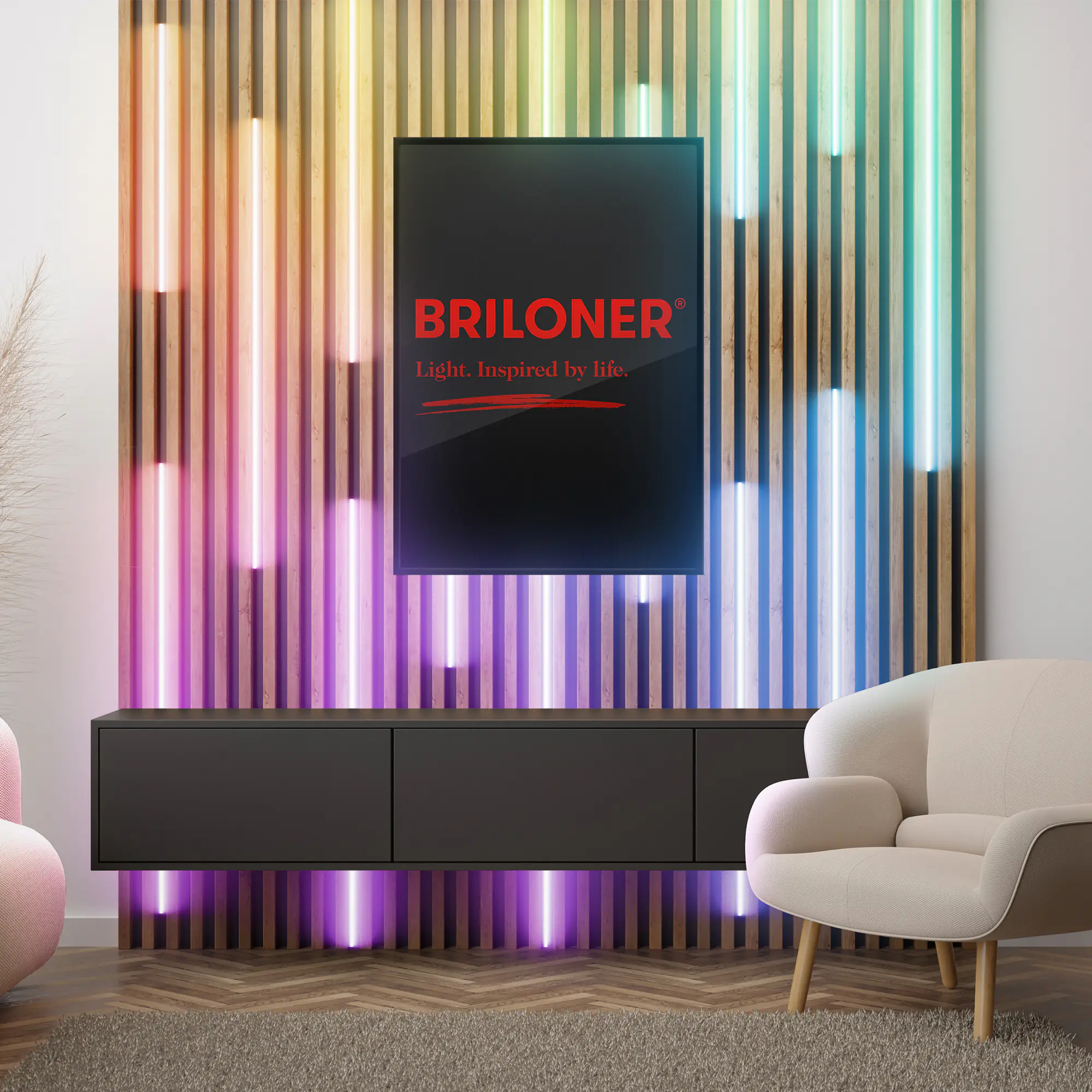 Briloner LED-Streifen Pimp your Panel Erweiterungsset  2,6 m 15,6 W warmweiß RGB