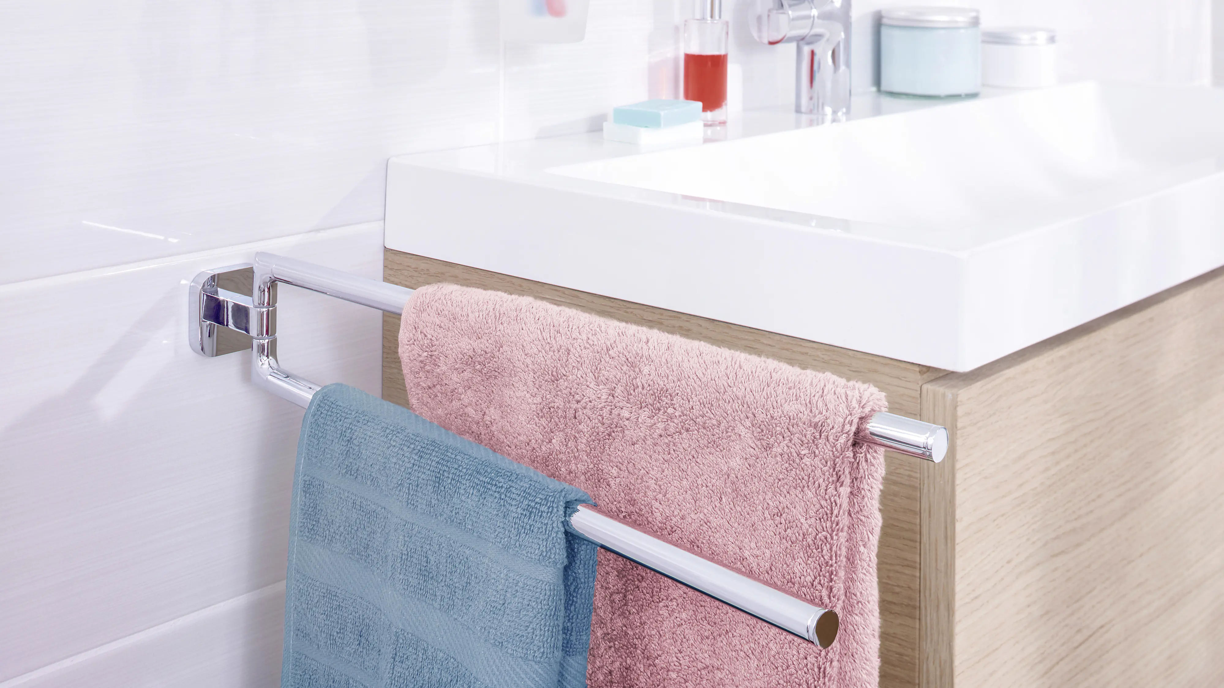 tesa Handtuchhalter Elegaant Metall, chrom, 2-armig, rostfrei