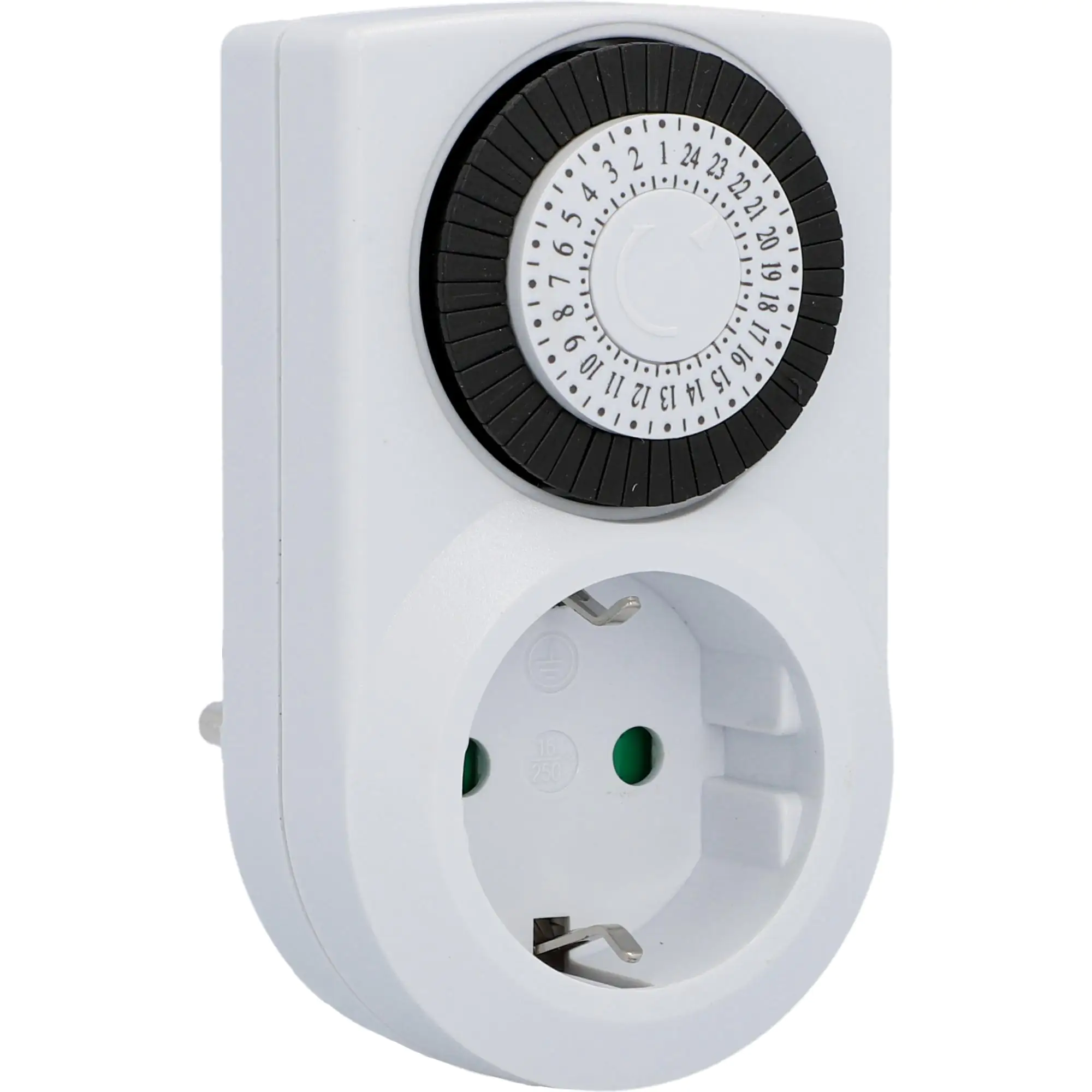 Tageszeitschaltuhr analog, mini, für innen, weiß