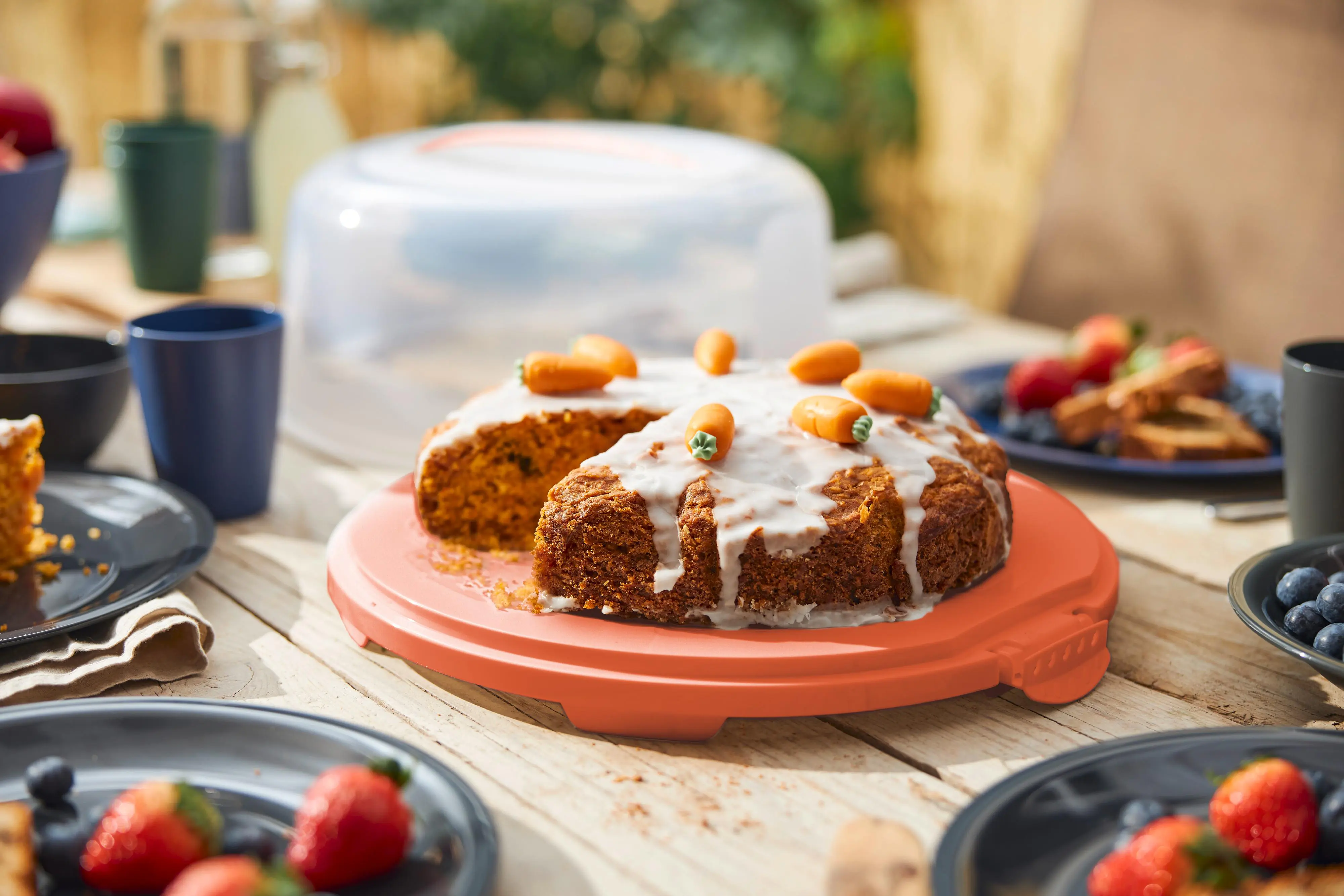 Rotho Tortenglocke hoch Fresh Ø 36 x 17 cm koralle