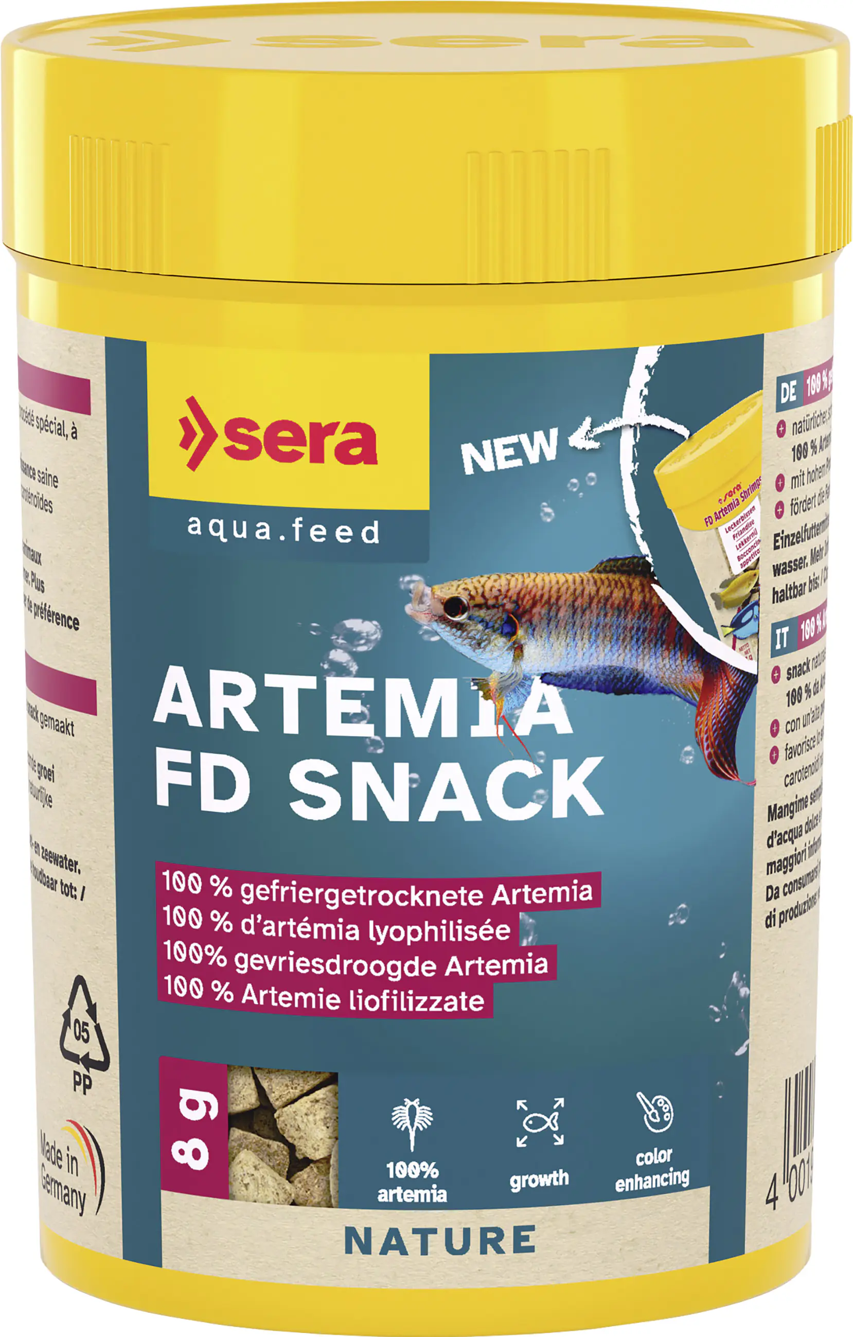 Sera Fischfutter FD Artemia Shrimps Nature 100 ml