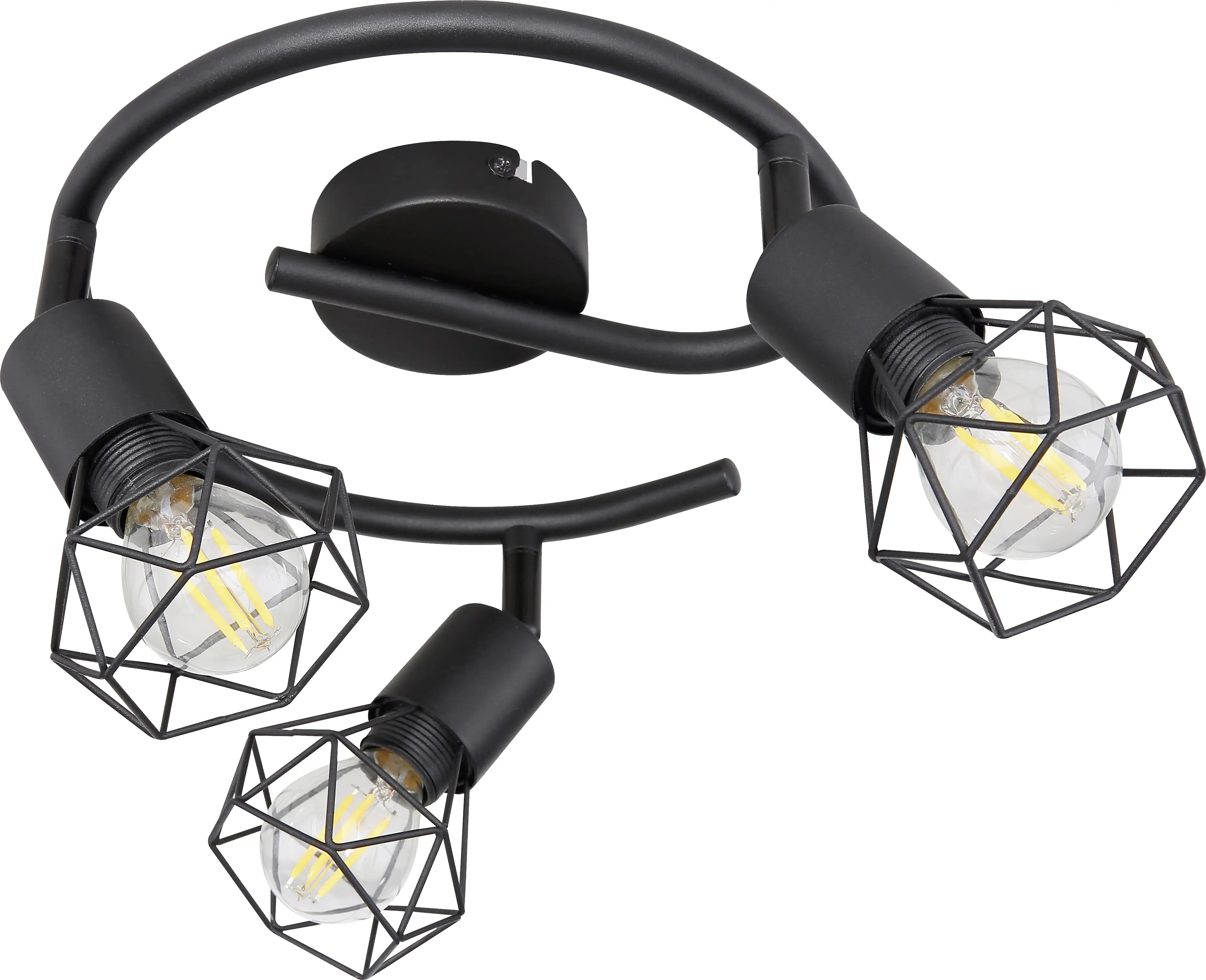 Globo 3er Spot Xara l schwarz Ø 23 cm E14, max.40 W