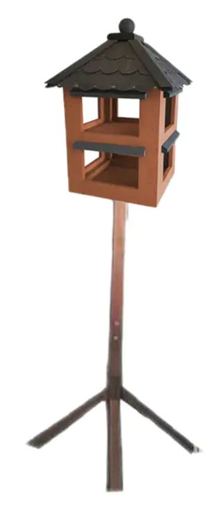 Vogelhaus massiv mit Ständer LxBxH: 30x30x54 cm