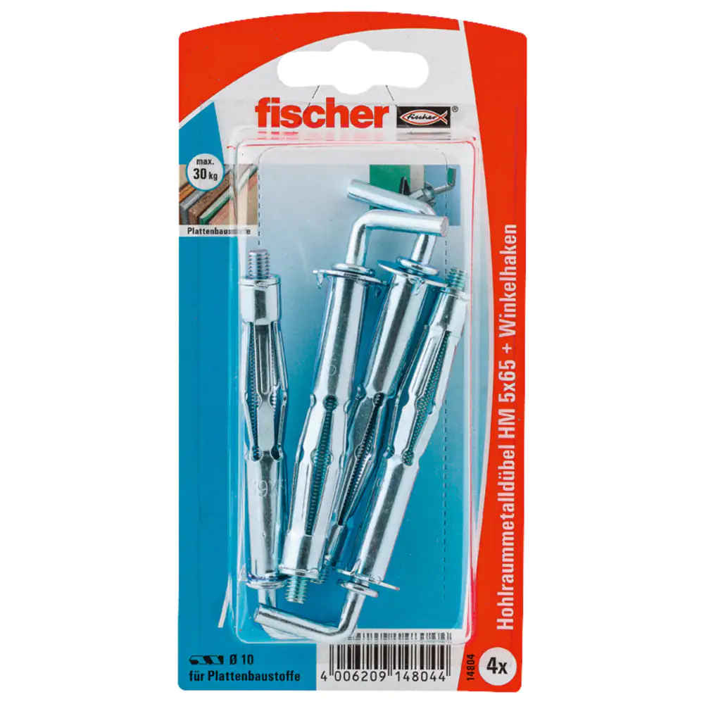 Fischer Hohlraumdübel 5.0 x 65 mm - 4 Stück Fischer Hohlraumdübel 5.0 x 65 mm - 4 Stück